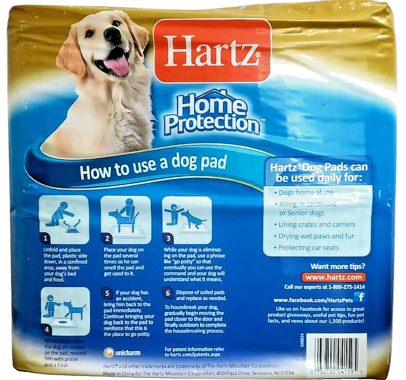 Hartz Home Protection Dog Pads Regular Size Dog Pads (50 ct) Set of 3