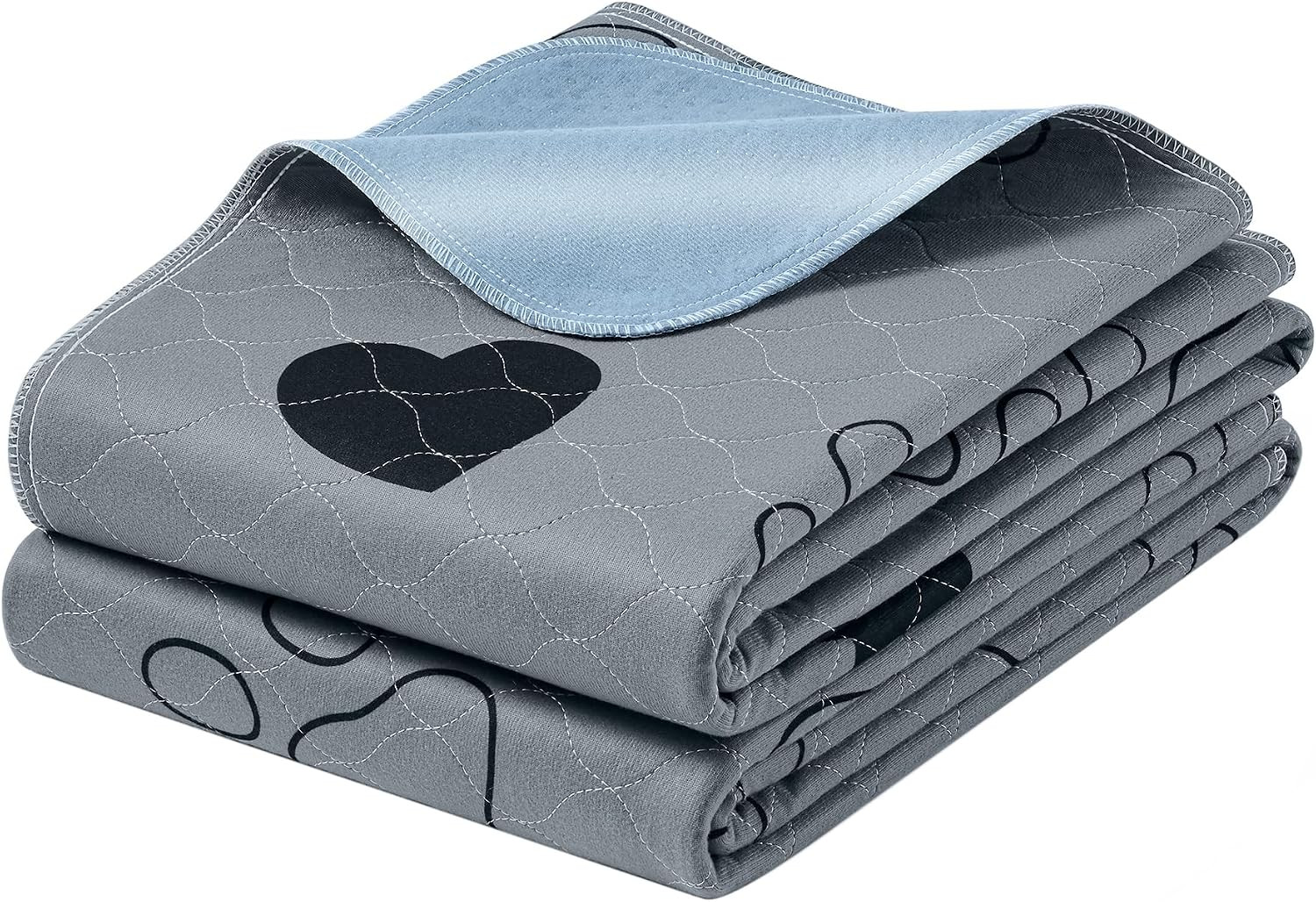 Washable Dog Pee Pads, 2 Pack, Reusable Dog Pads, 60 x 48 Inches, XXL, Waterproo