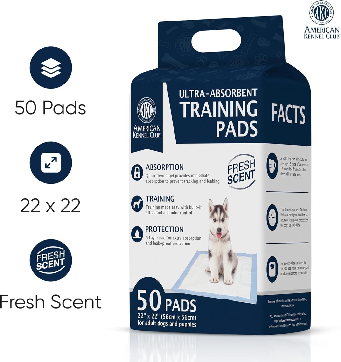 American Kennel Club Scented Dogs Training Pads Ultra Absorbent 2 Pack