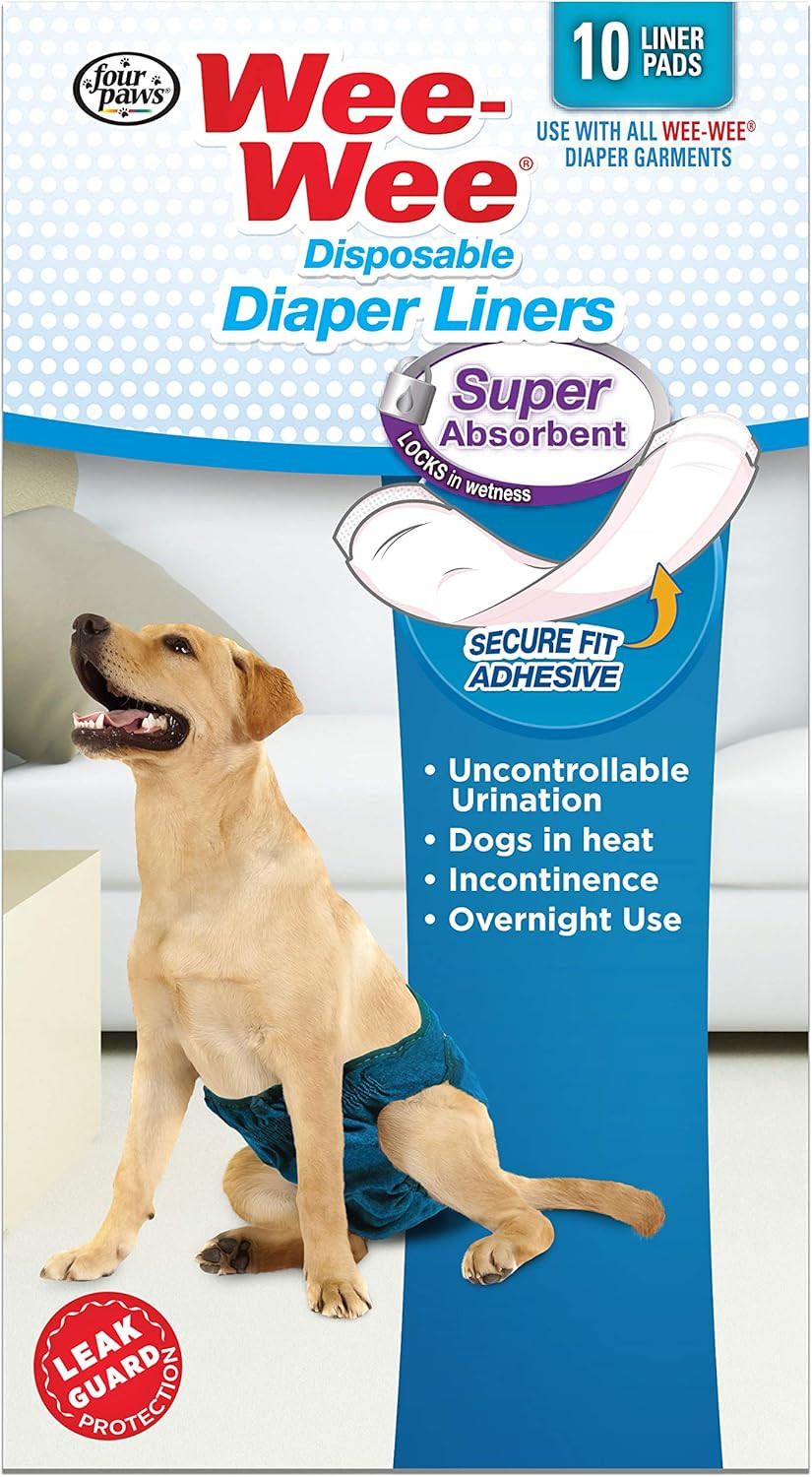Wee-Wee Super Absorbent Disposable Adjustable Dog Potty Training Diapers, Leak-P