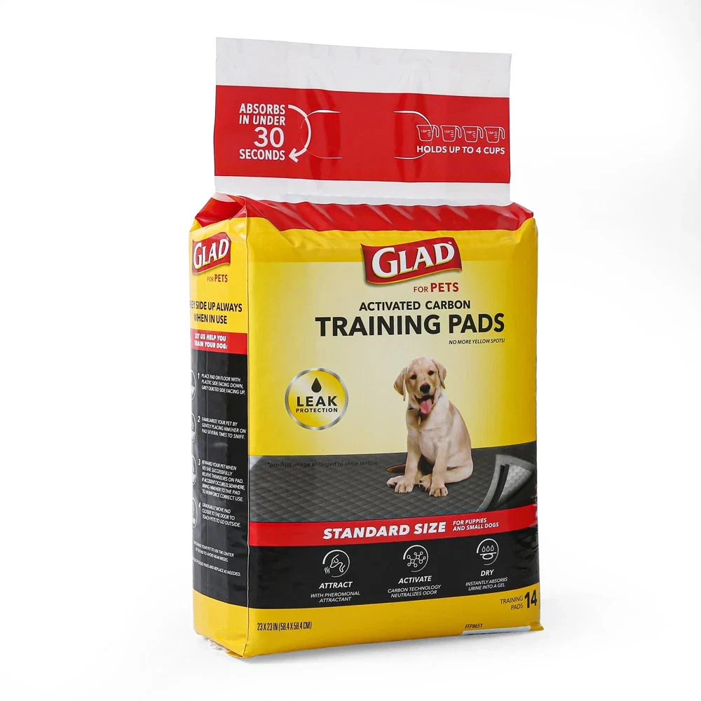 3-Pack GLAD For Pets Activated Carbon Training Pads Standard Size 14pc Us Seller