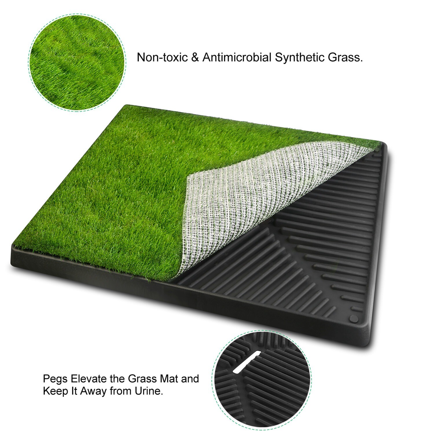New Dog Potty Training Artificial Grass Pad, Indoor/Outdoor Use