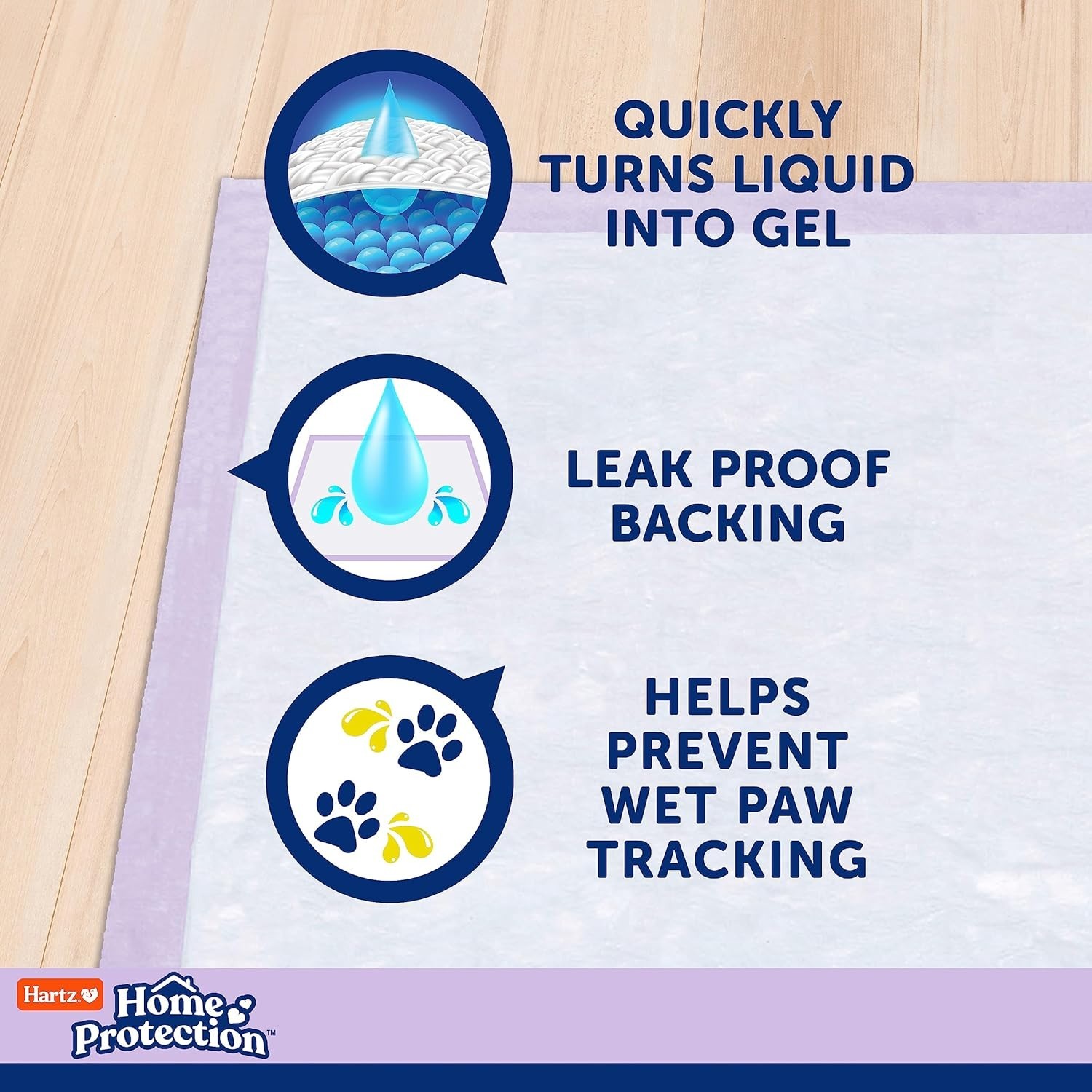 Home Protection Lavender Scented Dog Pads – 50 Count, Leak Proof & Odor Elimi…