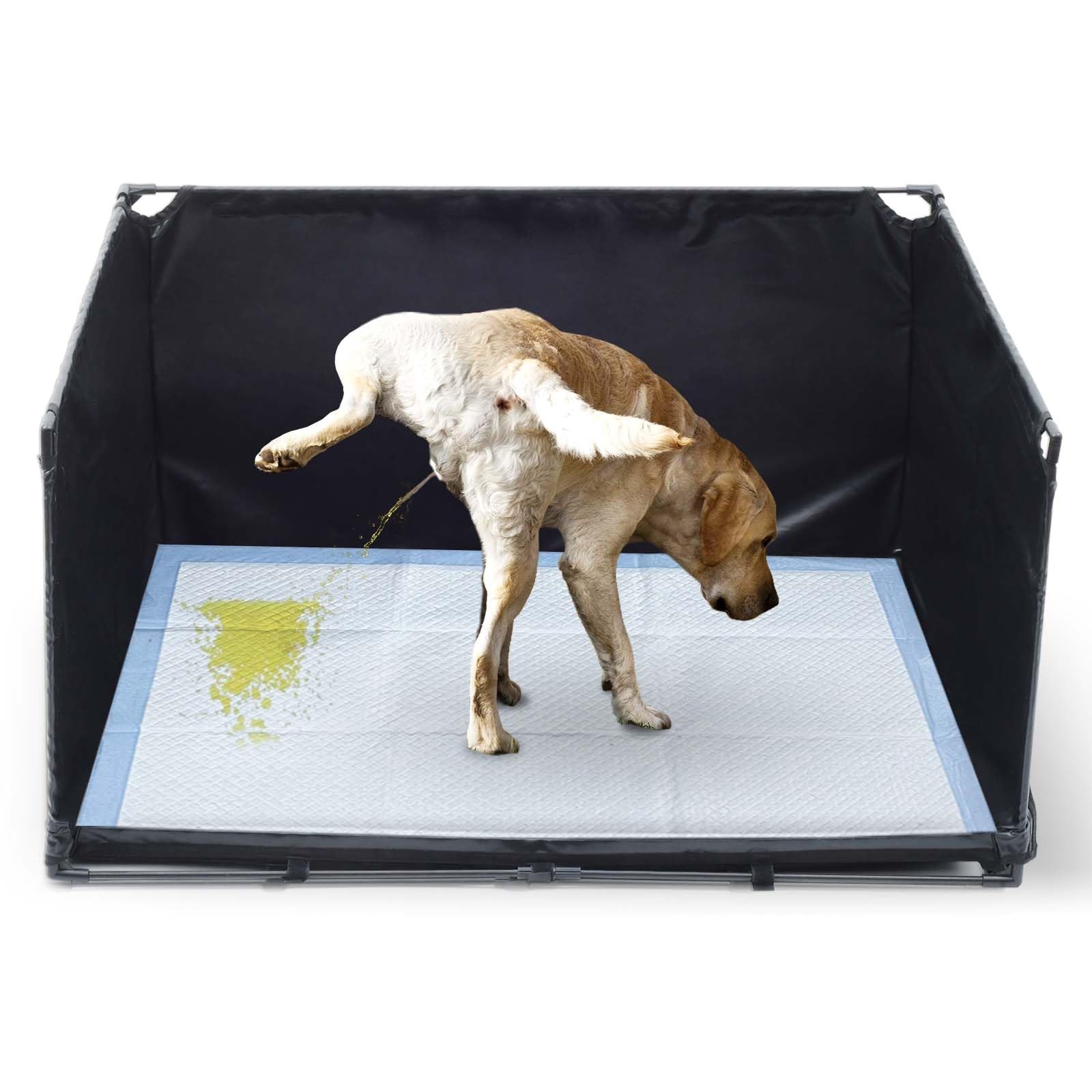 Dog Litter Box Indoor for Medium Dogs,Pee Pad Holder with High Walls(34.64″*2…