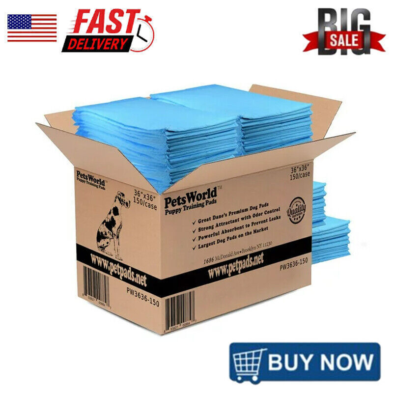 150 Ct Gigantic Dog Training & Potty Pads Extra-Large Absorption (36×36 inch) US