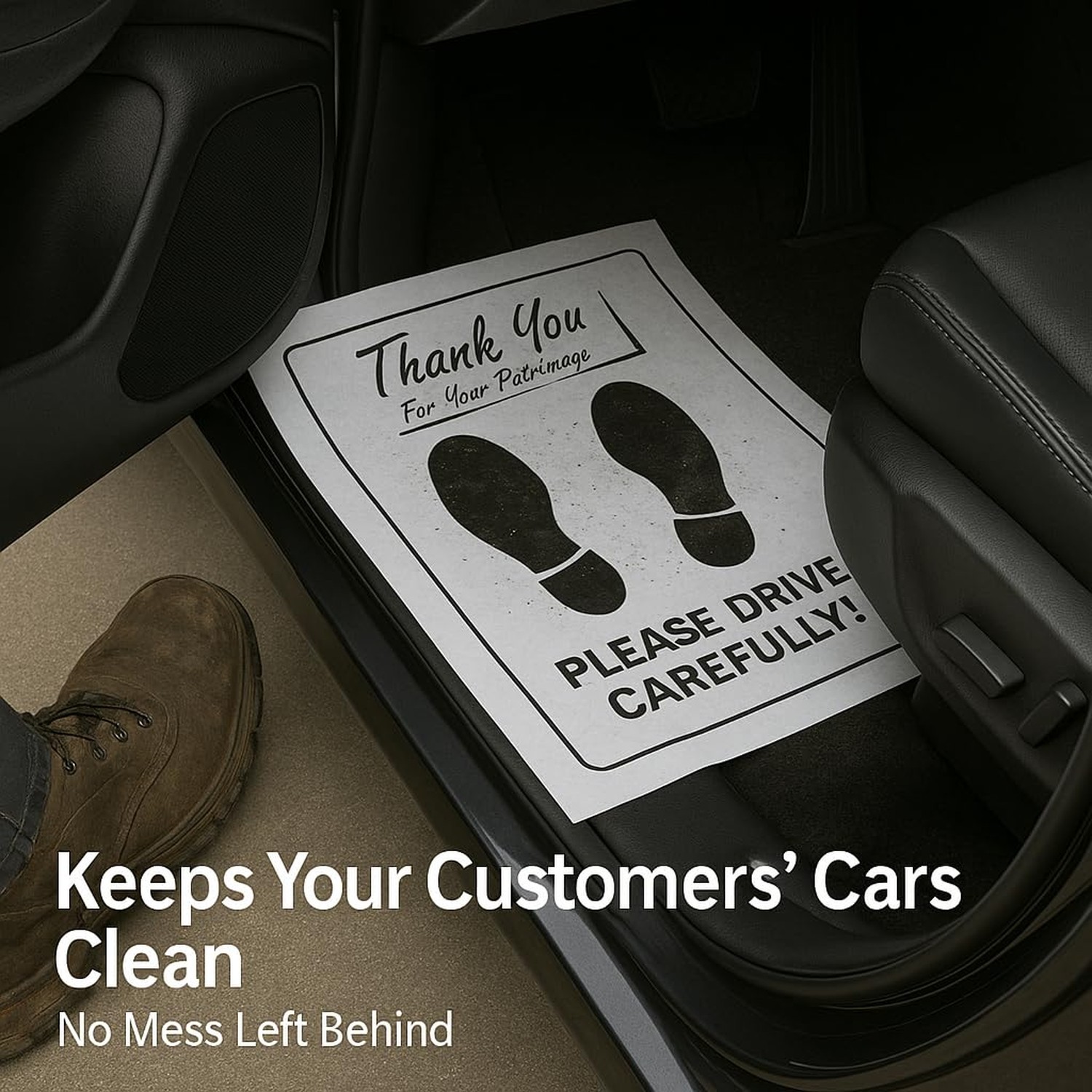Hi-Tech Disposable Paper Car Floor Mats – Heavy Duty Waterproof Auto Mats