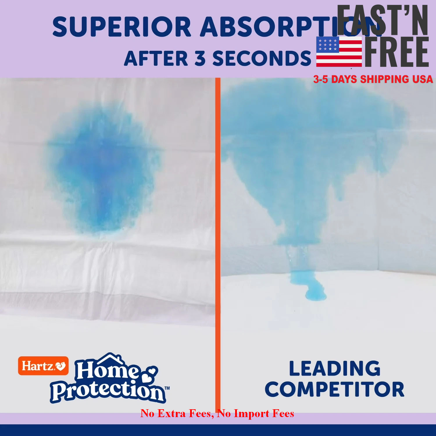 2 Pack Hartz Dog Pads XL 30×21 30Ct Lavender Odor Control Leak Proof Training