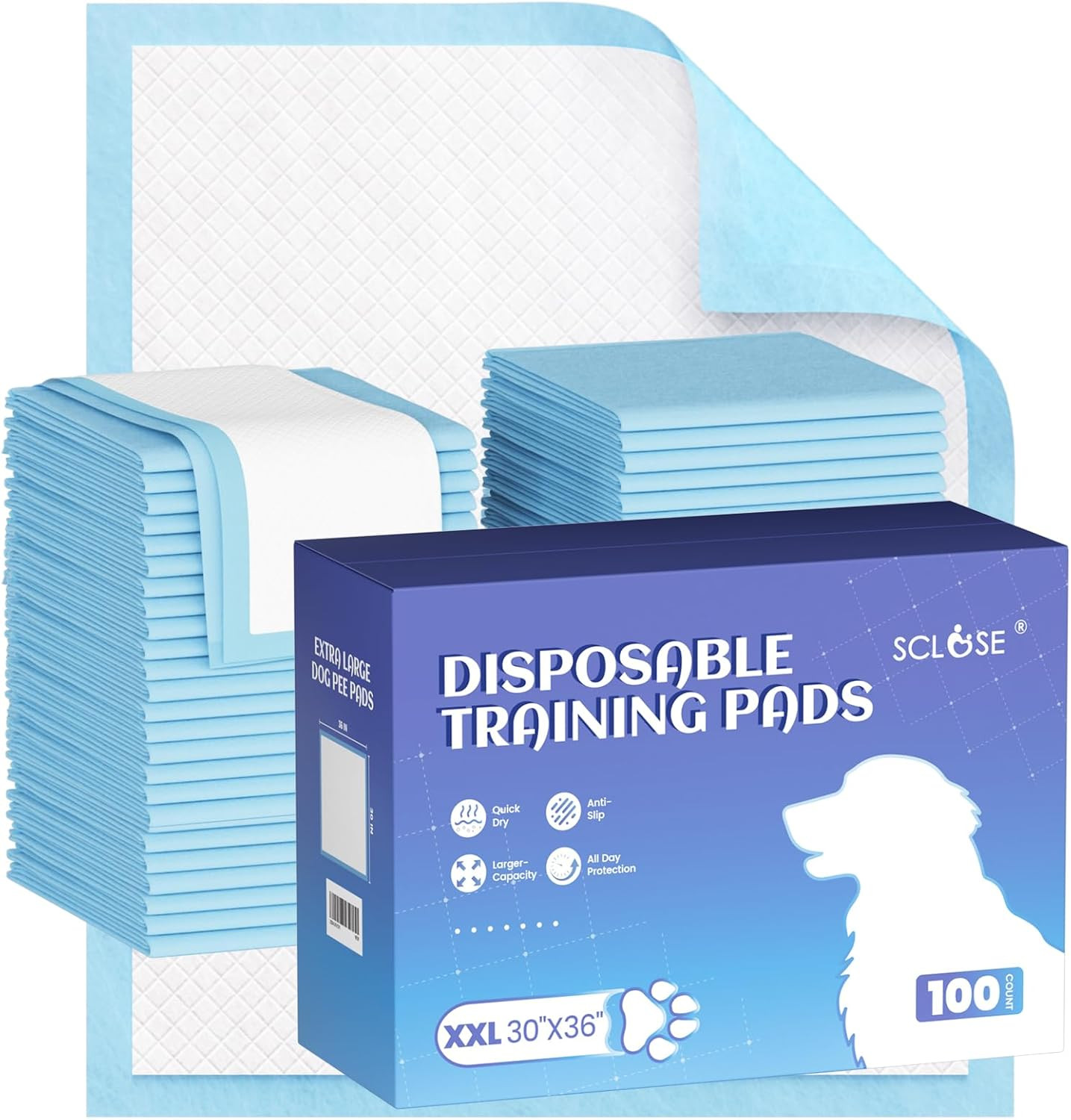 100 Pack Pee Pads for Dogs Extra Large 30″X36″, Puppy Pads XXL, Potty Pads for D