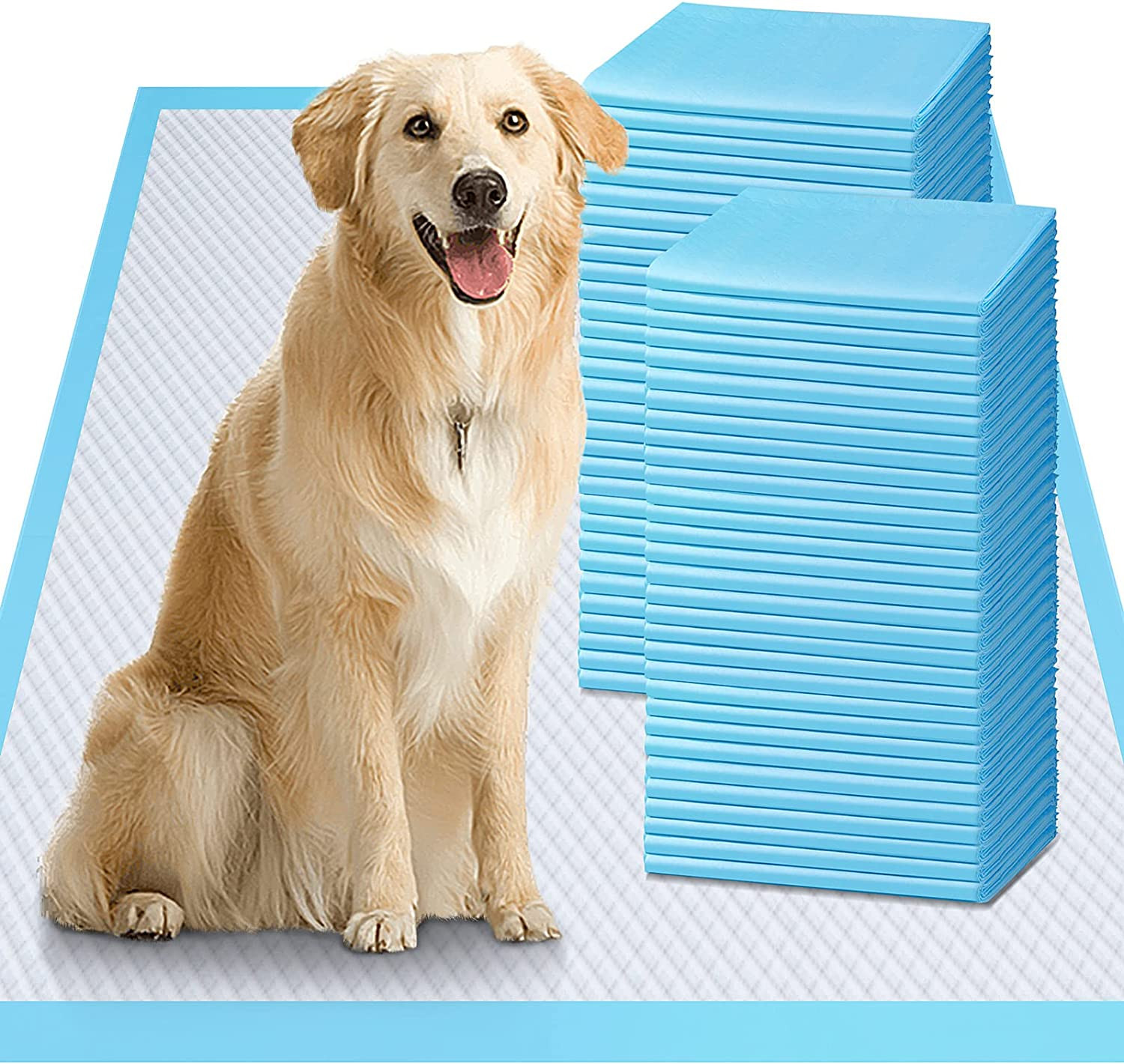 100PCS Dog Pee Pads Extra Large 28″x34″ Heavy Absorbency Pet Training Puppy Pads