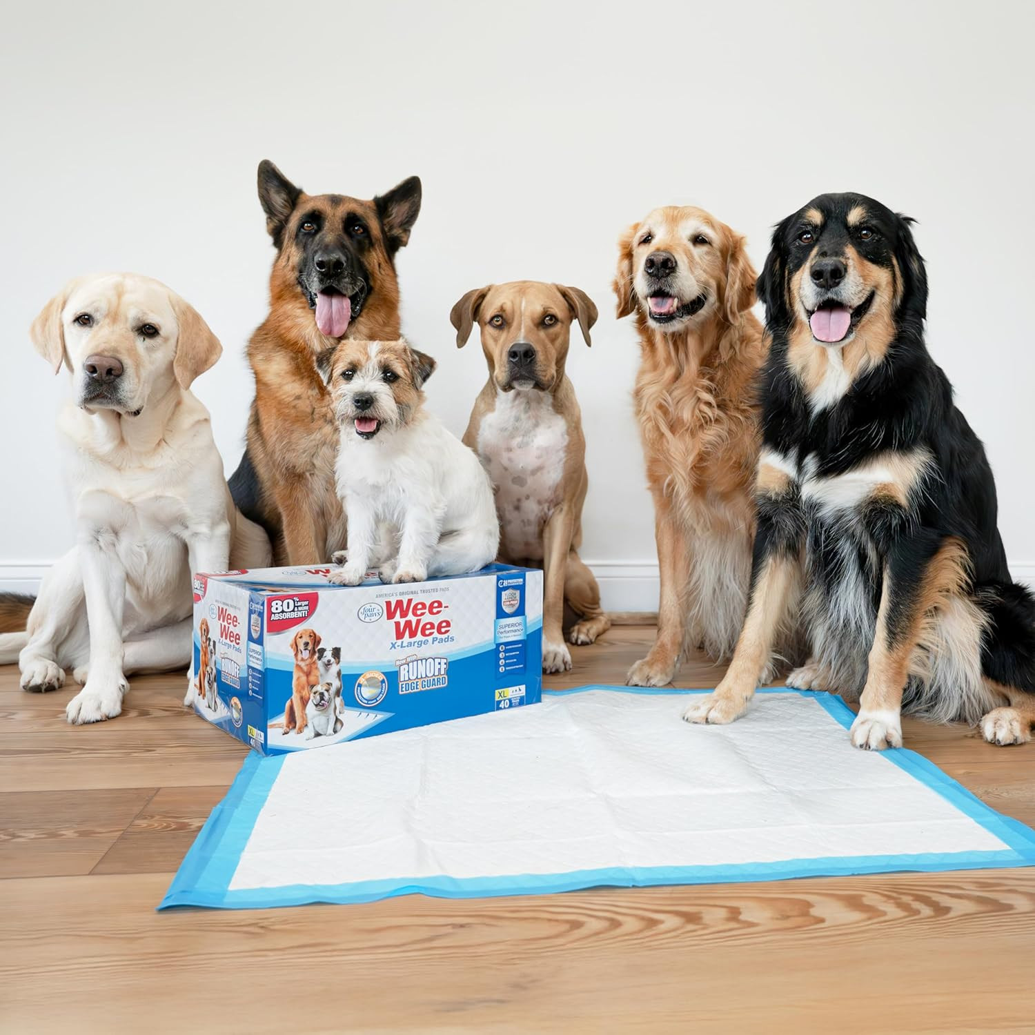 Wee-Wee Superior Performance Gigantic Dog Pee Pads, 18 Count | Puppy & Dog Potty