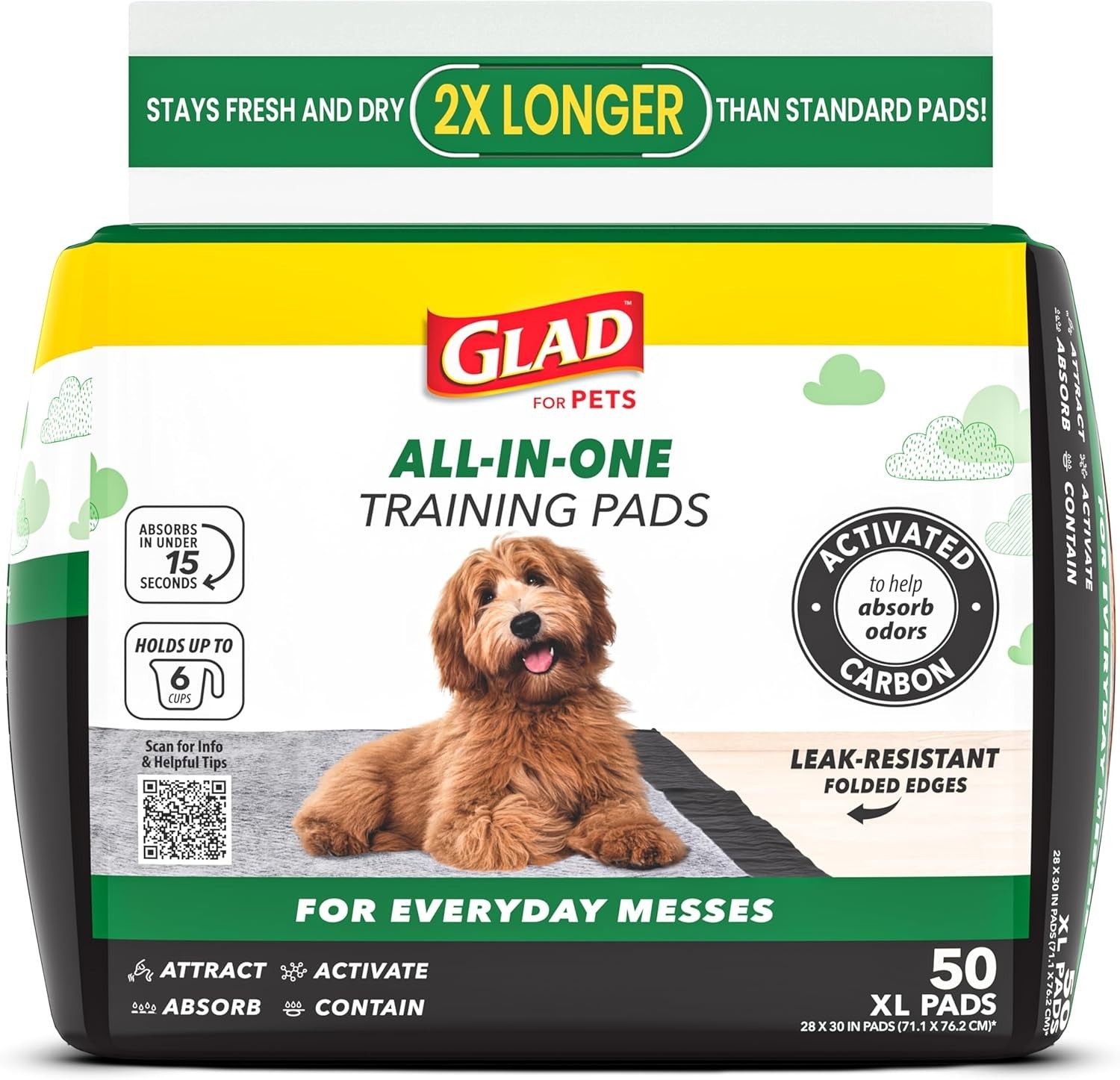 for Pets Activated Carbon Dog Training Pads – Absorbent Large Disposable Dog …