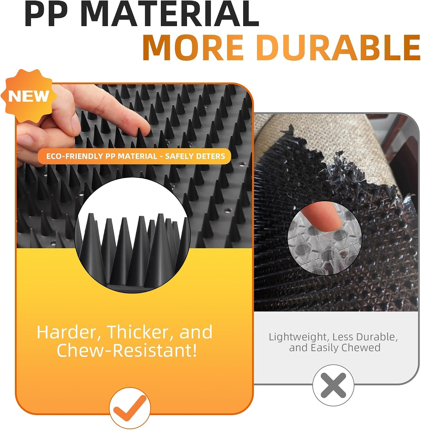 Scat Mats for Dogs Solid PP Pet Deterrent Mats