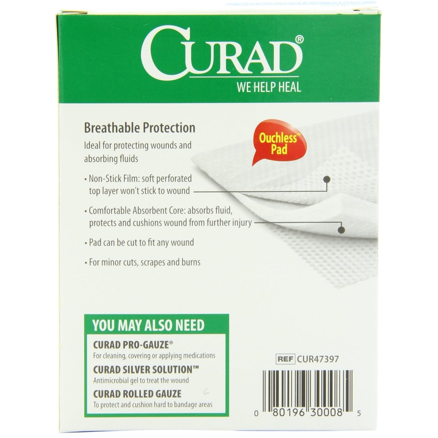 Cotton/Polyester Non-Stick Pads – 40 Pack