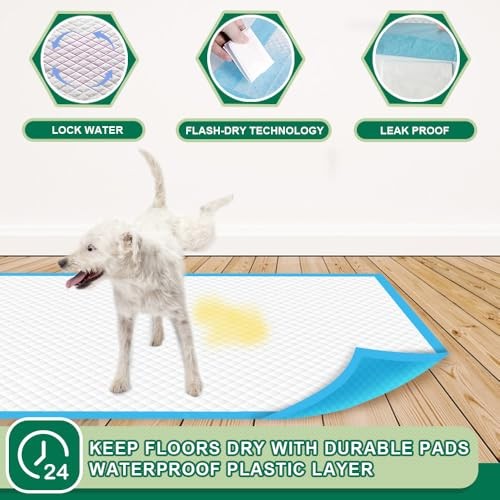 100 Count Puppy Pads 22″x23″ Leak-Proof Absorbent Dog Training Pee Wee Pads