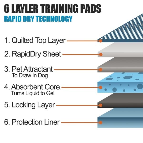 Leak-Proof Puppy Pads 300 Count 22″x22″ – Absorbent Dog Pee Pads with Odor Contr