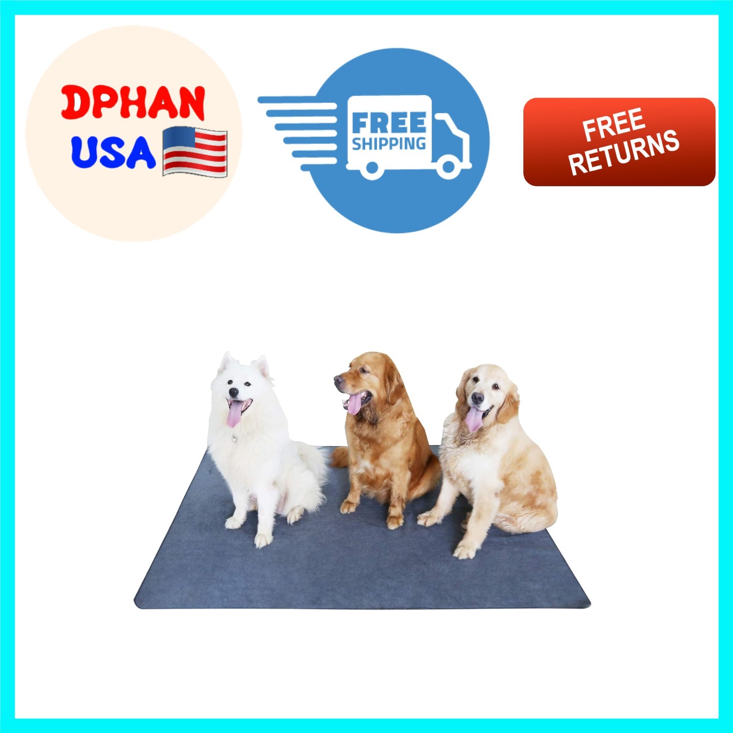 Extra-Large 65″x48″ Absorbent Dog Pee Pad – Eco-Friendly & Leakproof Solution