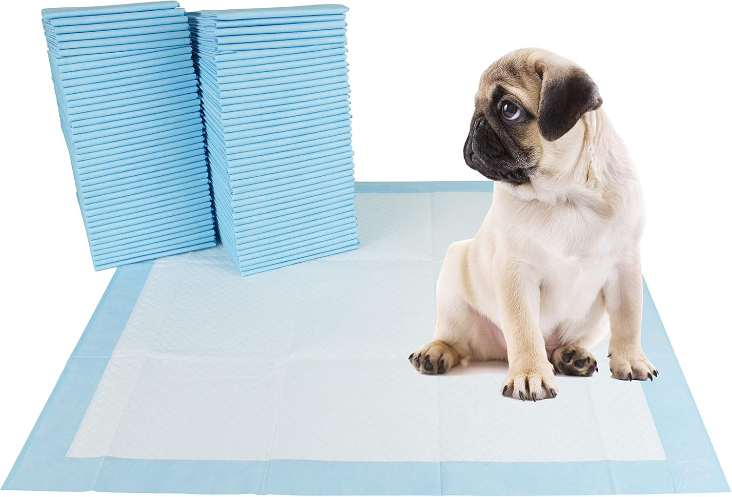 Puppy Pads XL 40 Count 28″X34″ – Leak-Proof Pee Pads for Dogs with 6-Layer Desig