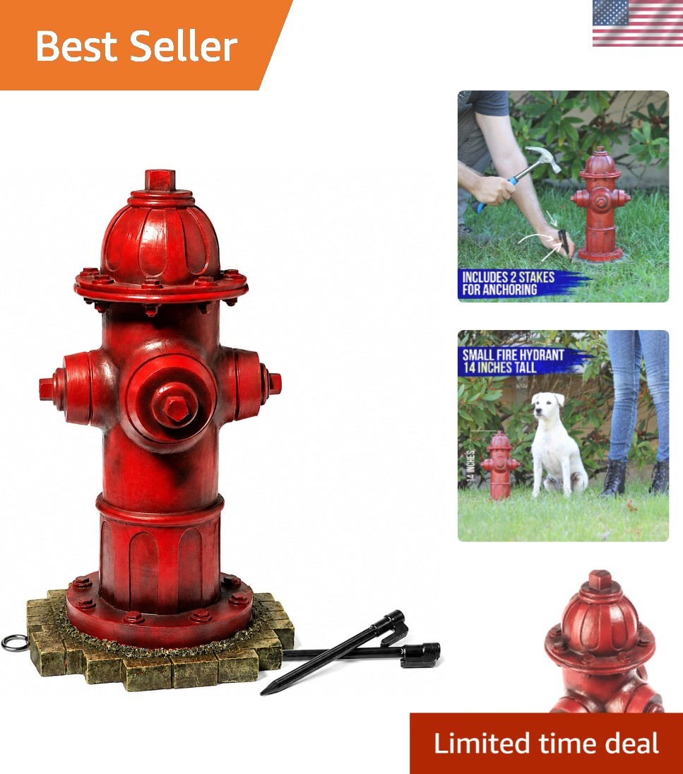 Weather-Resistant 14-Inch Dog Fire Hydrant – Perfect for Potty Training Outdoors