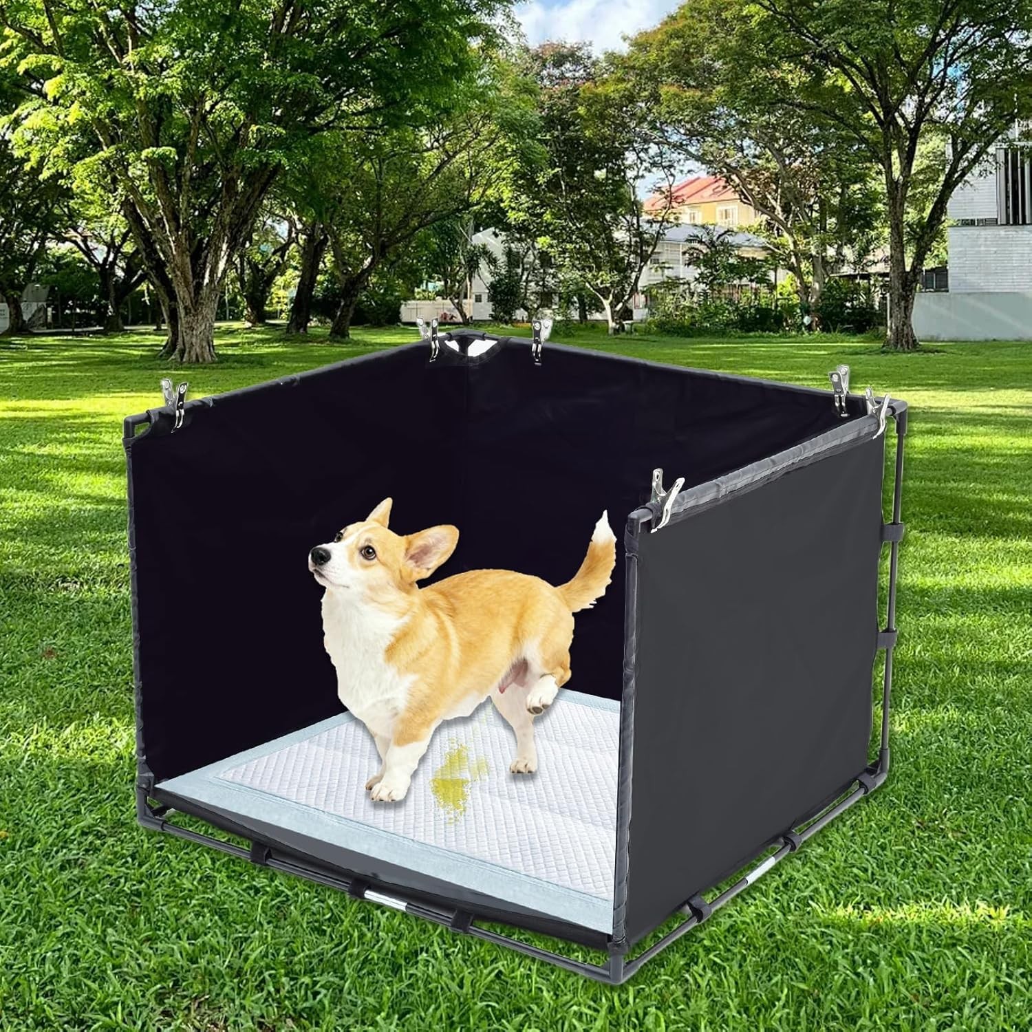 Dog Litter Box Indoor For Small Dogs Puppy Pee Pad Holder With High Walls 23….