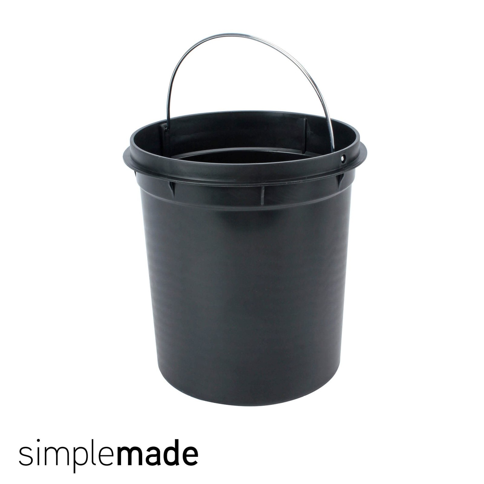 SIMPLEMADE Round Step Trash Can, Stainless Steel with Lid, Small Metal Wasteb…