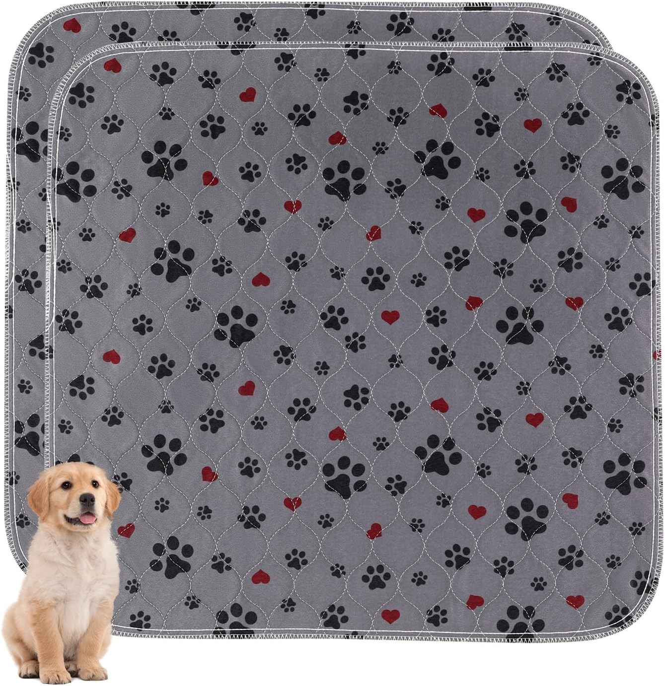 2 Tapetes de Entrenamiento para Perros 36×36 Pulgadas Impermeables Lavables