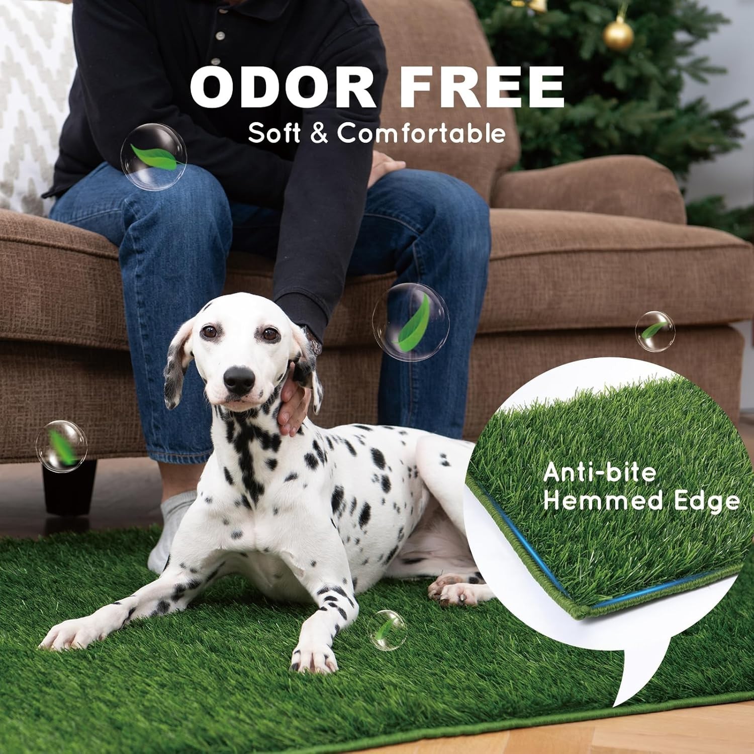 Artificial Grass, Dog Pee Grass Pads for Dogs Potty, Odor Free Fake Grass for…