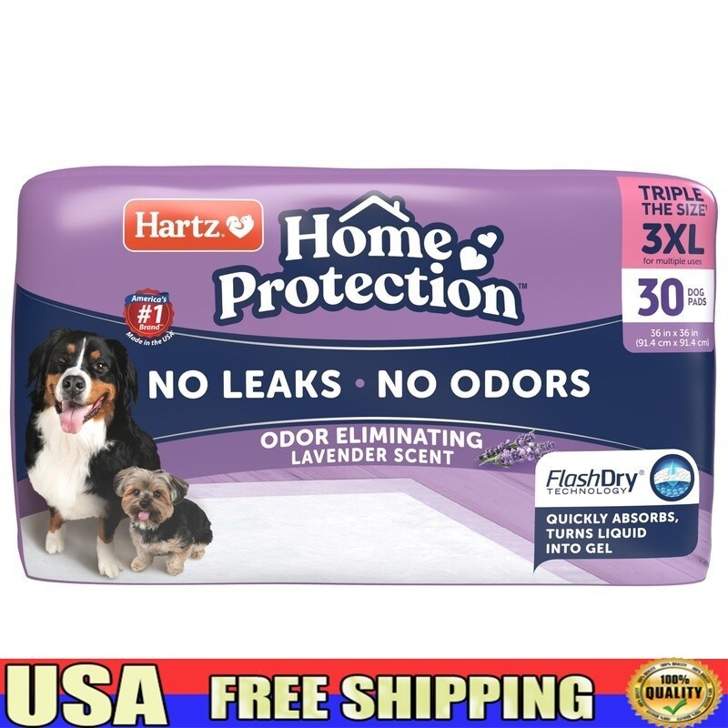 Odor Eliminating Dog Pads Leakproof Lavender Scent Maximum Absorbency 30ct New