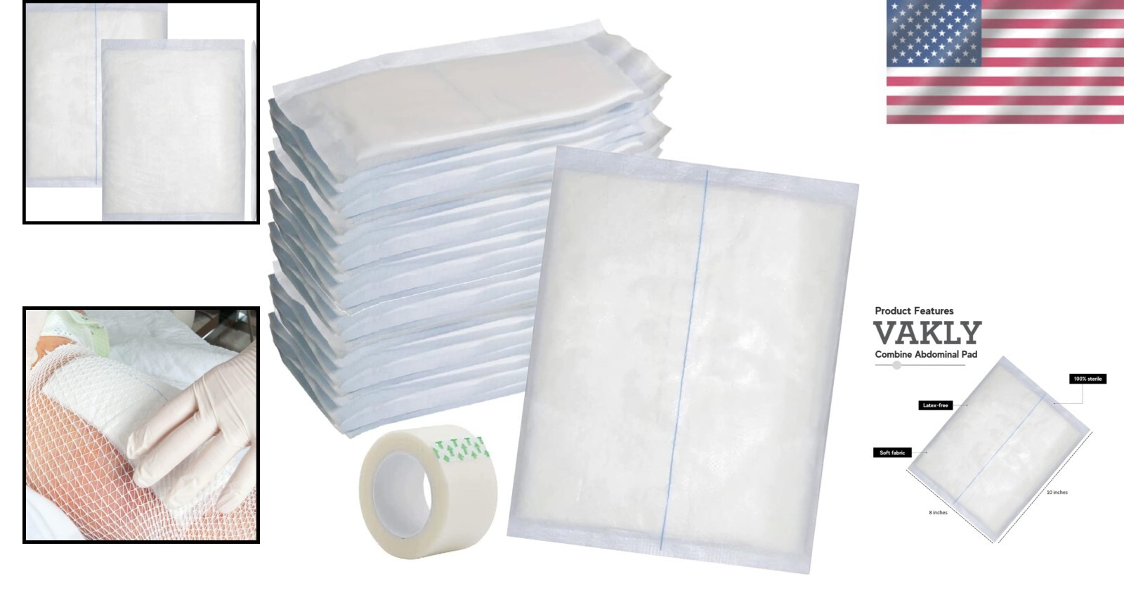 Extra Thick 8×10 Non-Adherent Gauze Pads – Ideal for Heavy-Draining Wounds