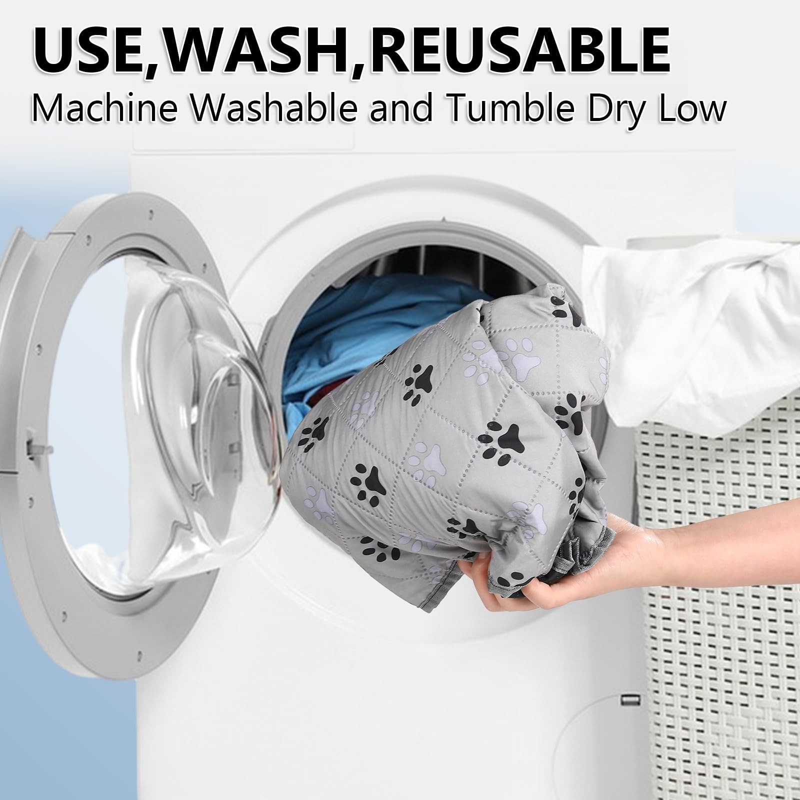 Extra Large Washable Dog Pee Pads 72″x72″ – Super Absorbent Non-Slip Waterproof,