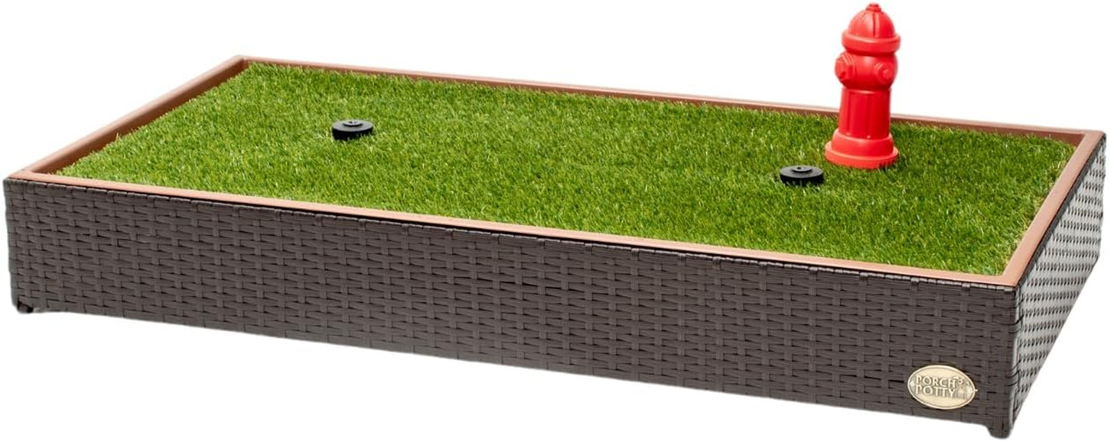 Premium Outdoor Dog Potty System with Artificial Grass, Self-Cleaning Sprinkler