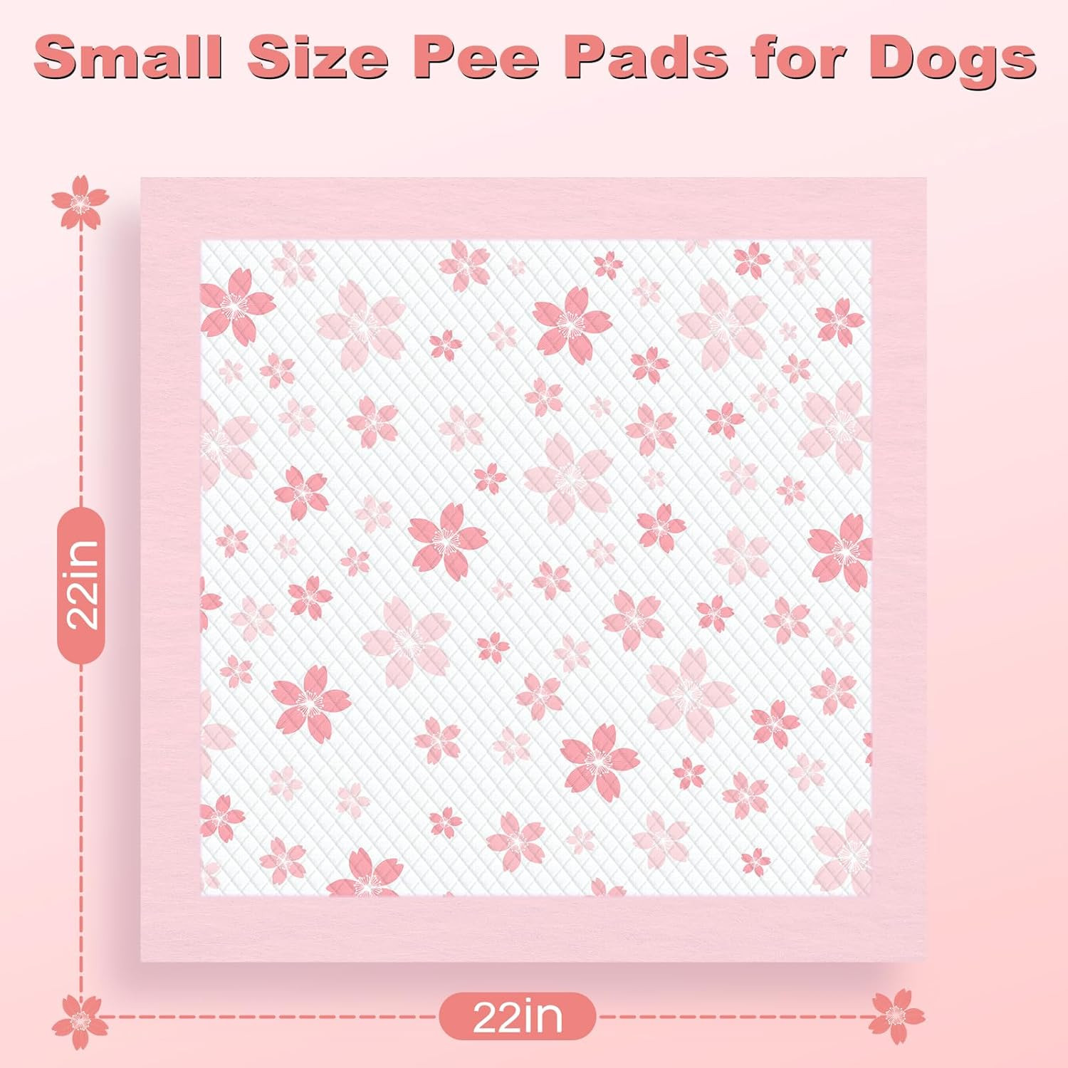 Puppy Pads 22″X 22″ with Leak-Proof Quick-Dry Design Pee Pads for Dogs Potty Tra
