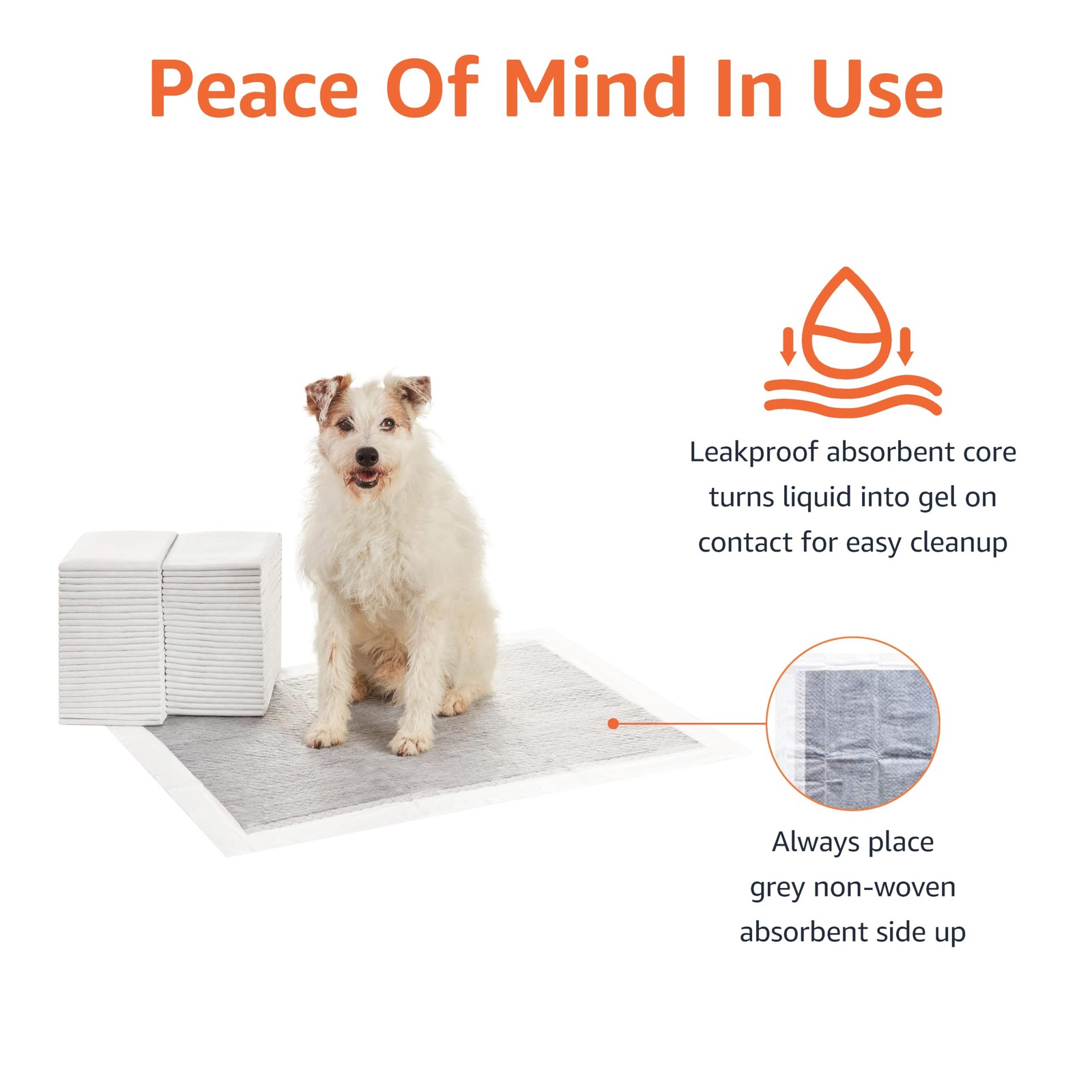 Amazon Basics Carbon Odor Control Dog and Puppy Pee X-Large (28″x34″), Gray