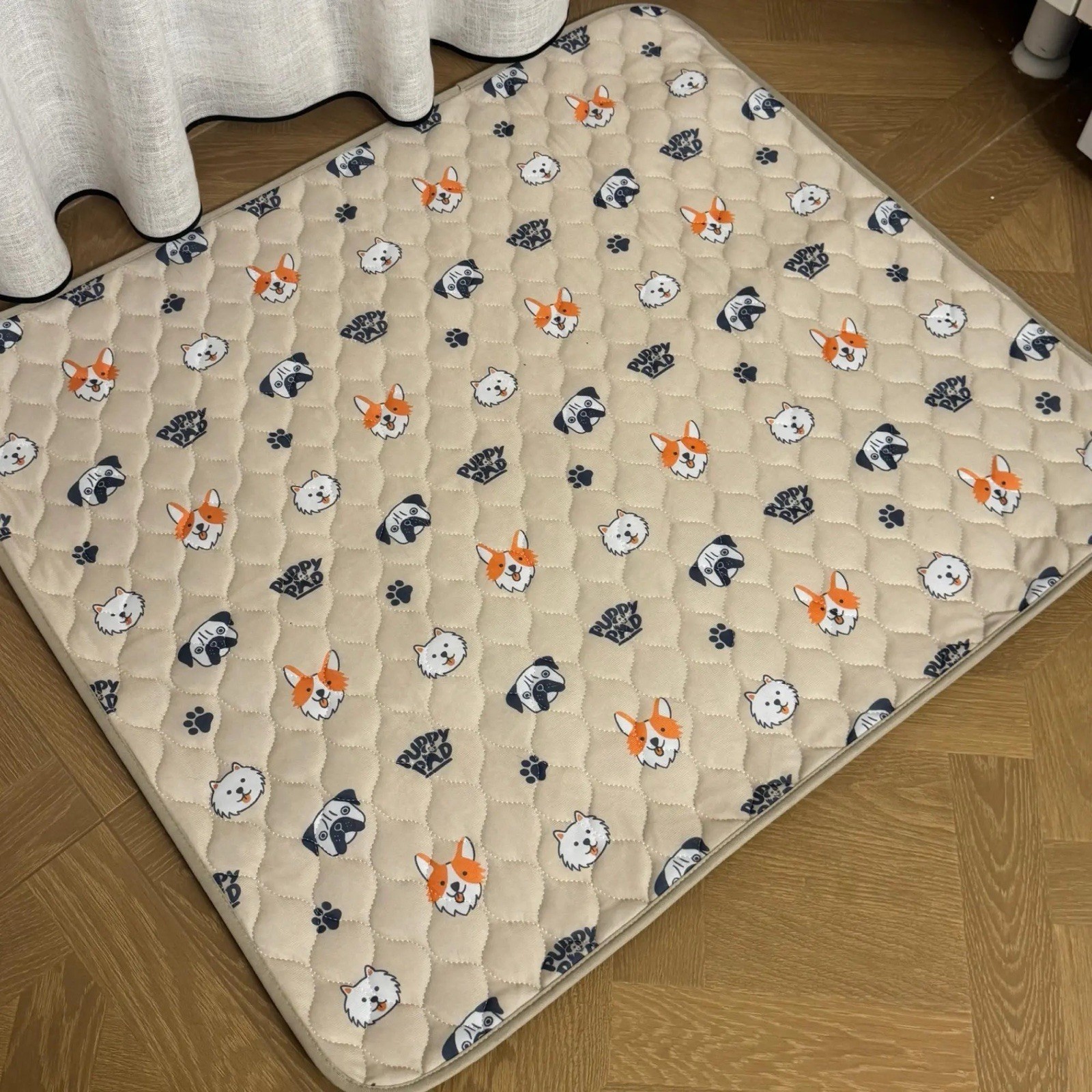 Puppy Pad Dog Reusable Leak Proof Puppy Pad EJ3 Brave Beige Medium (28 X 32)
