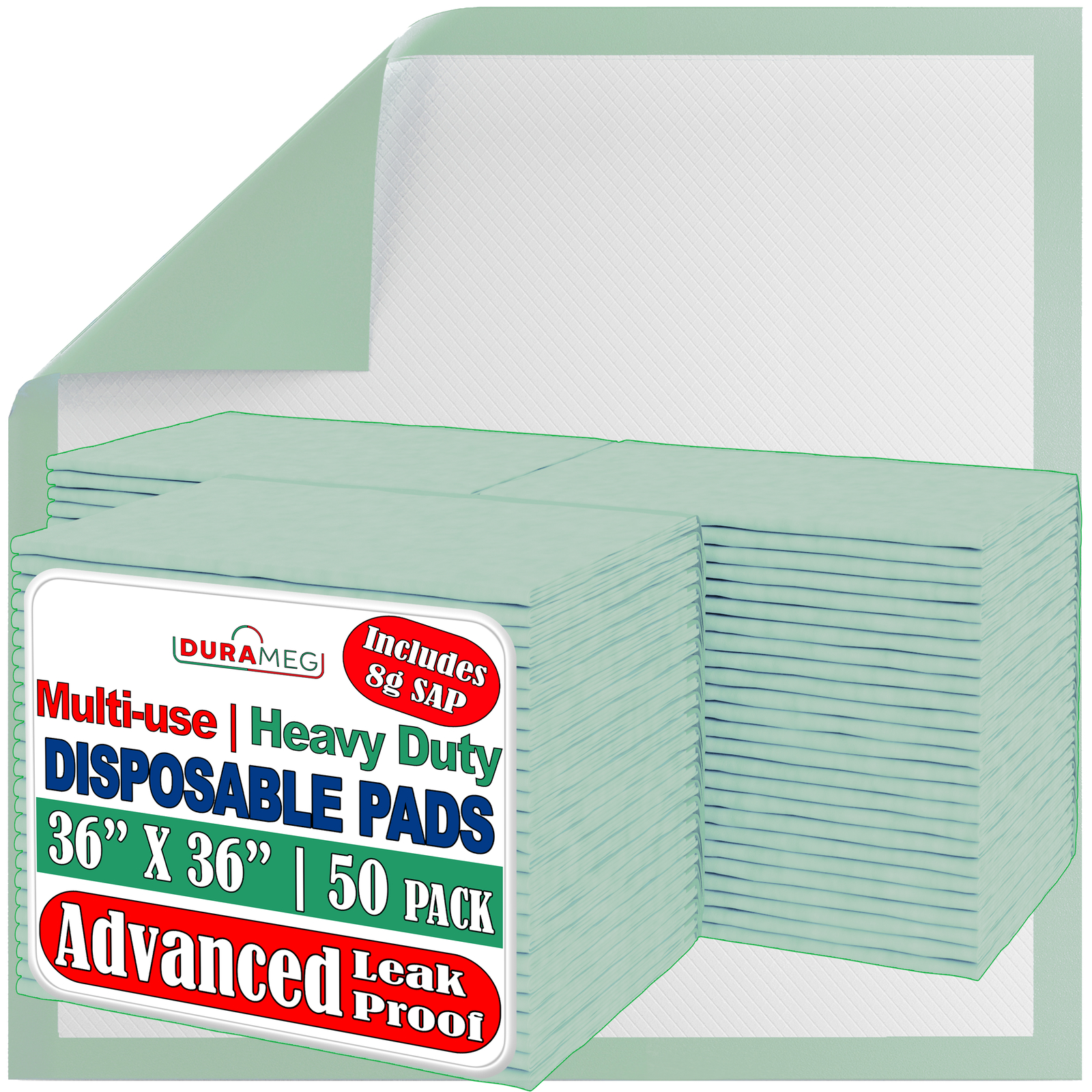 Chucks Pads [50-Pads] Underpads 36×36 Bed & Pee Pads | Puppy Pads | Chux Pads