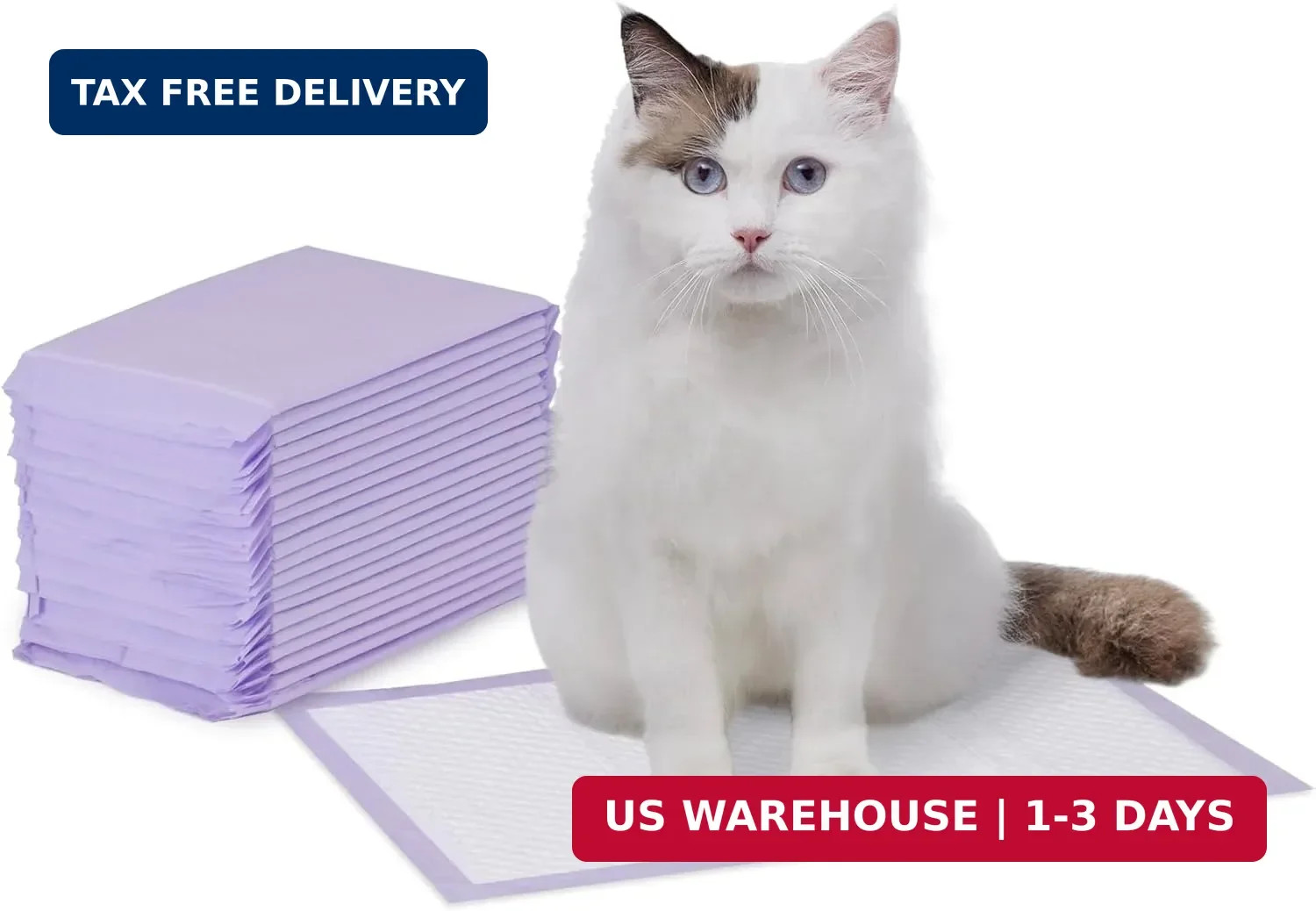 Amazon Basics Cat Litter Pee Pads, Super Absorbent, Odor Control with Lemon Scen