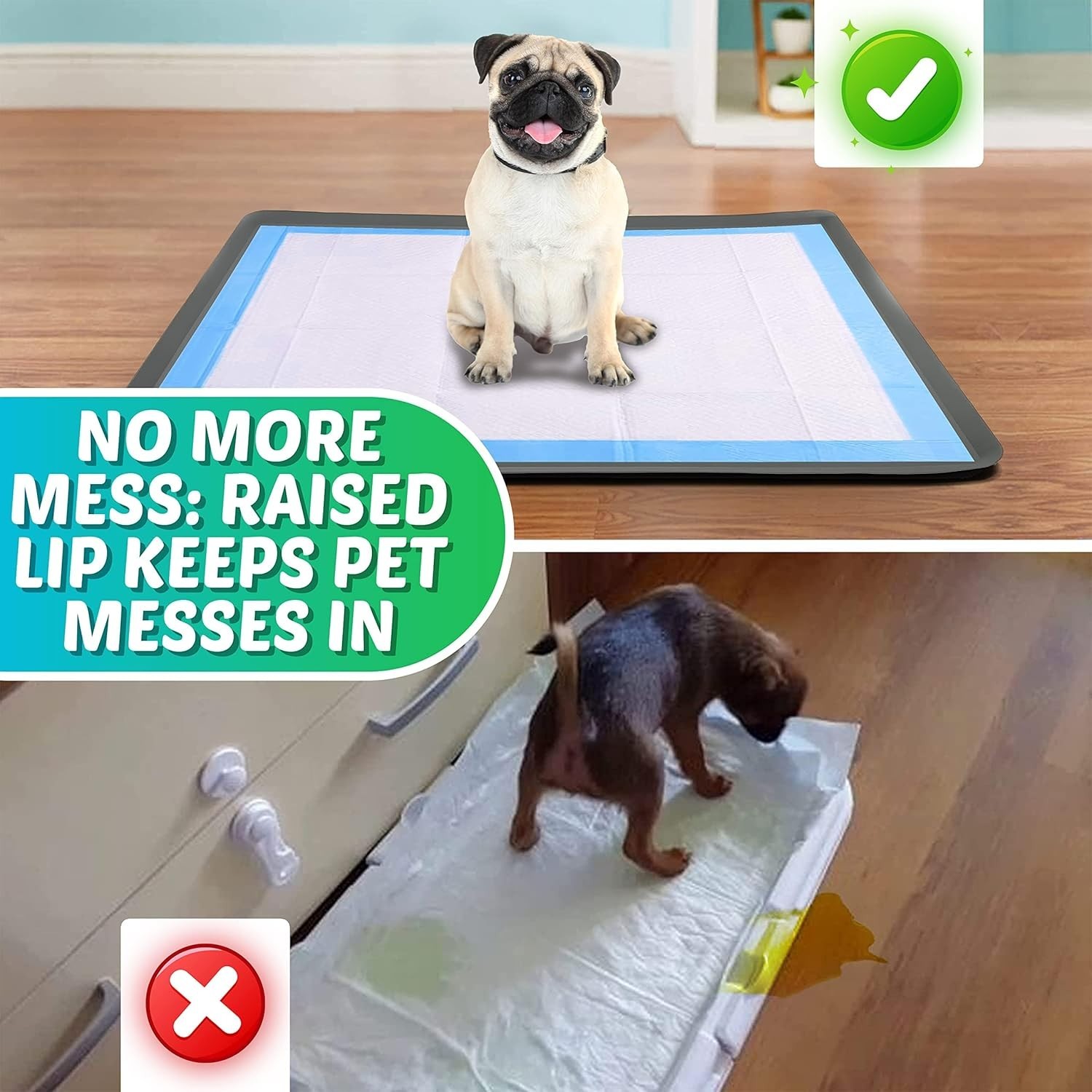 Leak-Proof Dog Pee Pad Holder for Stress-Free House Training – Silicone Tray