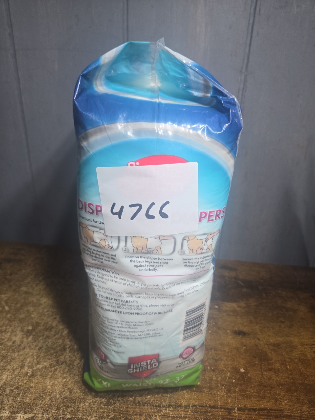 Dog Diapers Female XXL 37 Inch 30ct Breathable Wetness Indicator 22-37 Simple
