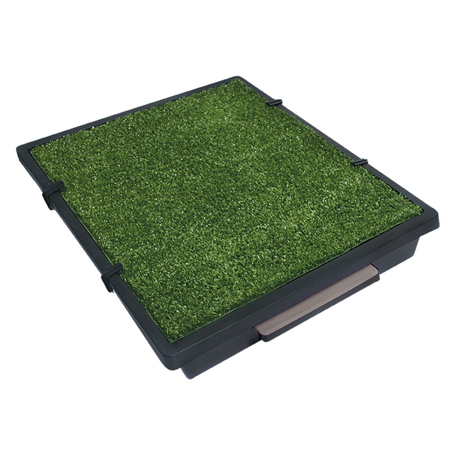 PetSafe Pet Loo Portable Grass Pad Dog Potty w/ Wee Sponge Powder, Medium