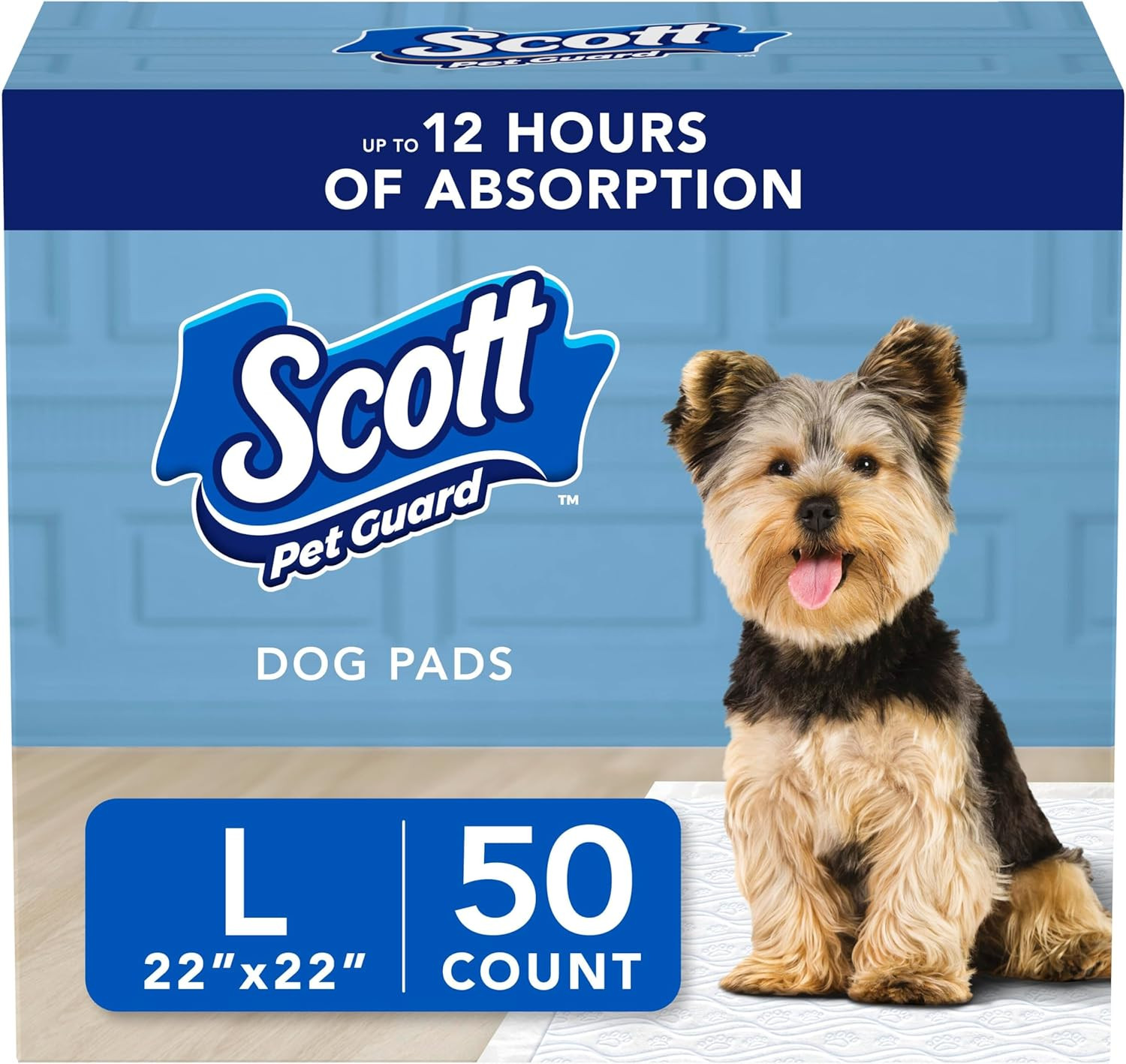 Scott Pet Guard Dog Pads – Dog Training Pee Pads for Puppies, Medium & Large Dog