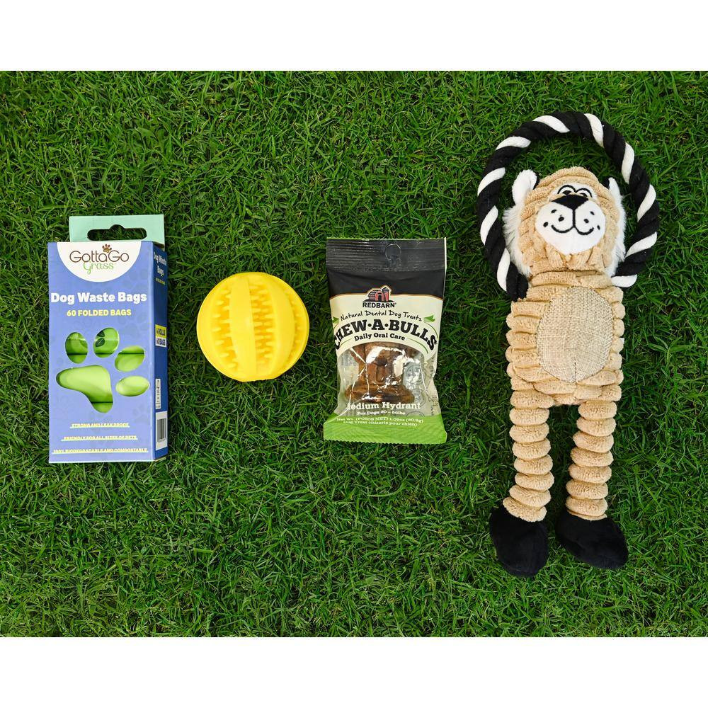 Gotta Go Grass Potty Pad Refill 2Pk + Treat + Waste Bags + Toy Ball + Squeaky To