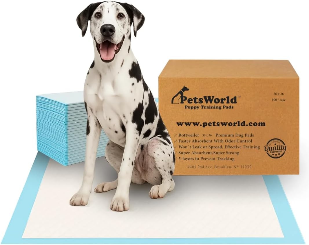 Giant Dog Potty Pads Odor-Eliminating 36″ x 36″ Ultra Absorbent 5-Layer