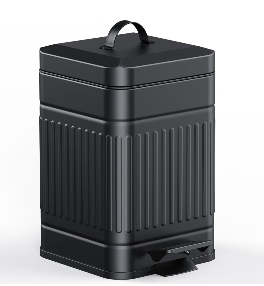CEROELDA Small Trash Can with Lid-5L/1.3 Gallon Stainless Steel Outdoor