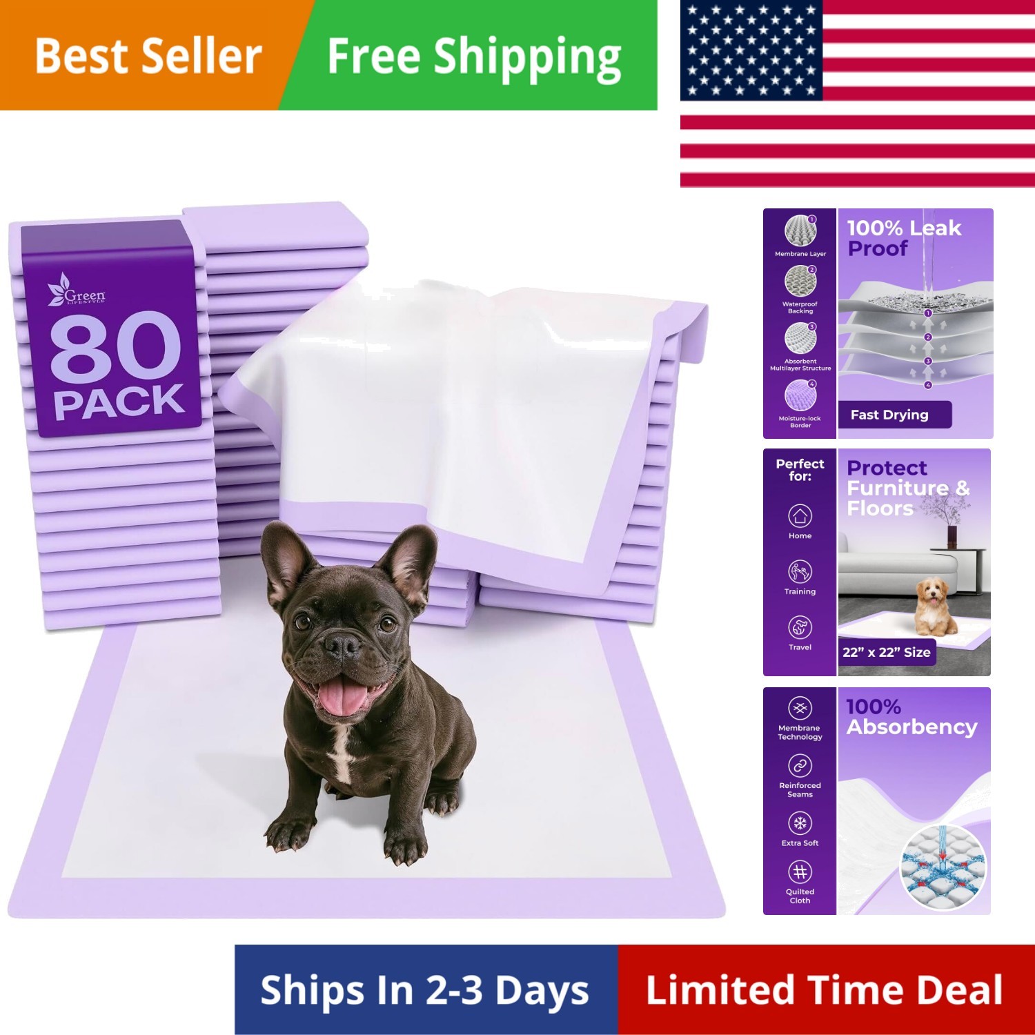Pee Pads – Super Absorbent & Leak-Proof Pee Pads for Dogs – Puppy Pads – Wate…