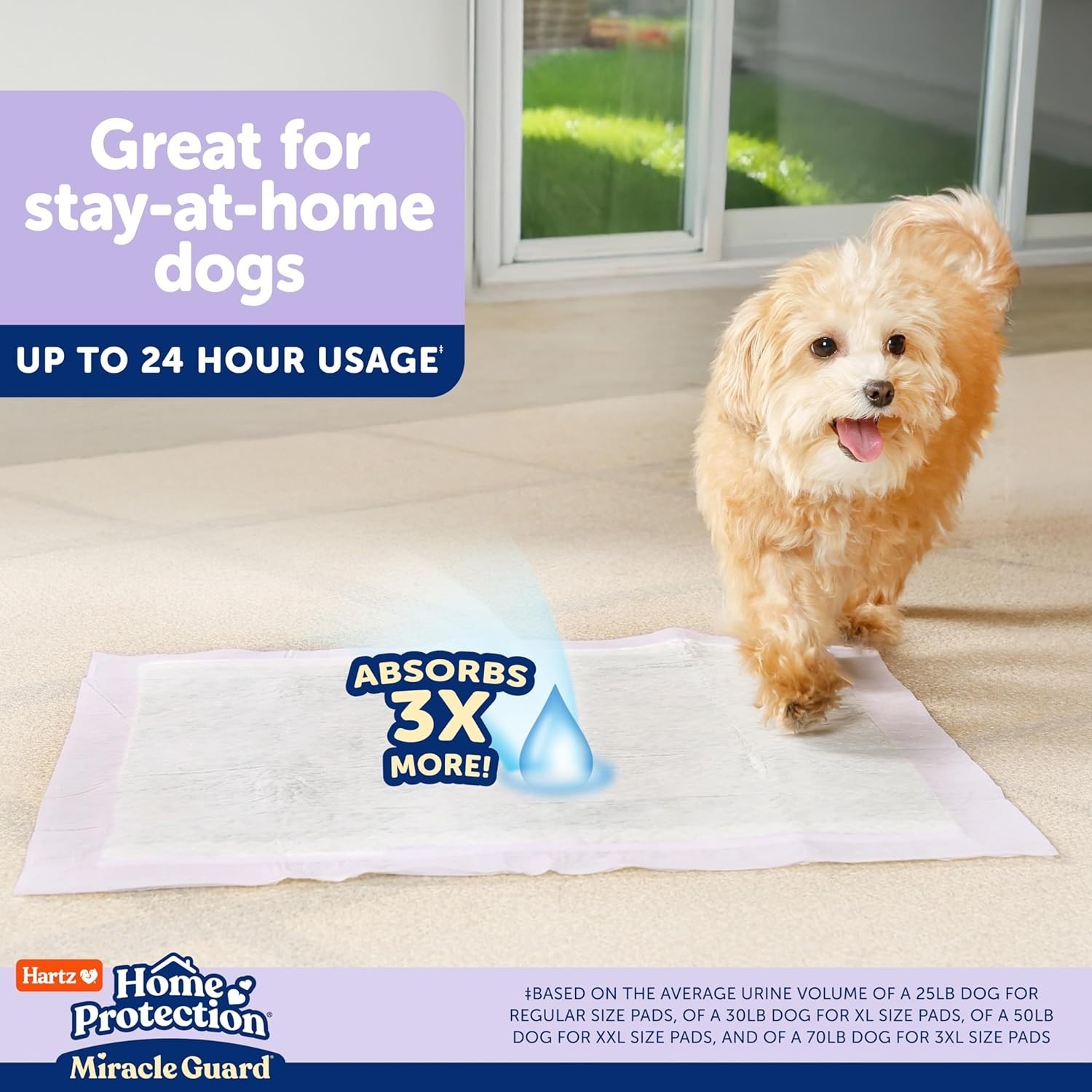 Miracle Guard Dog and Puppy Dog Pads Max Absorbency 24 Hour Use Odor Eliminat…
