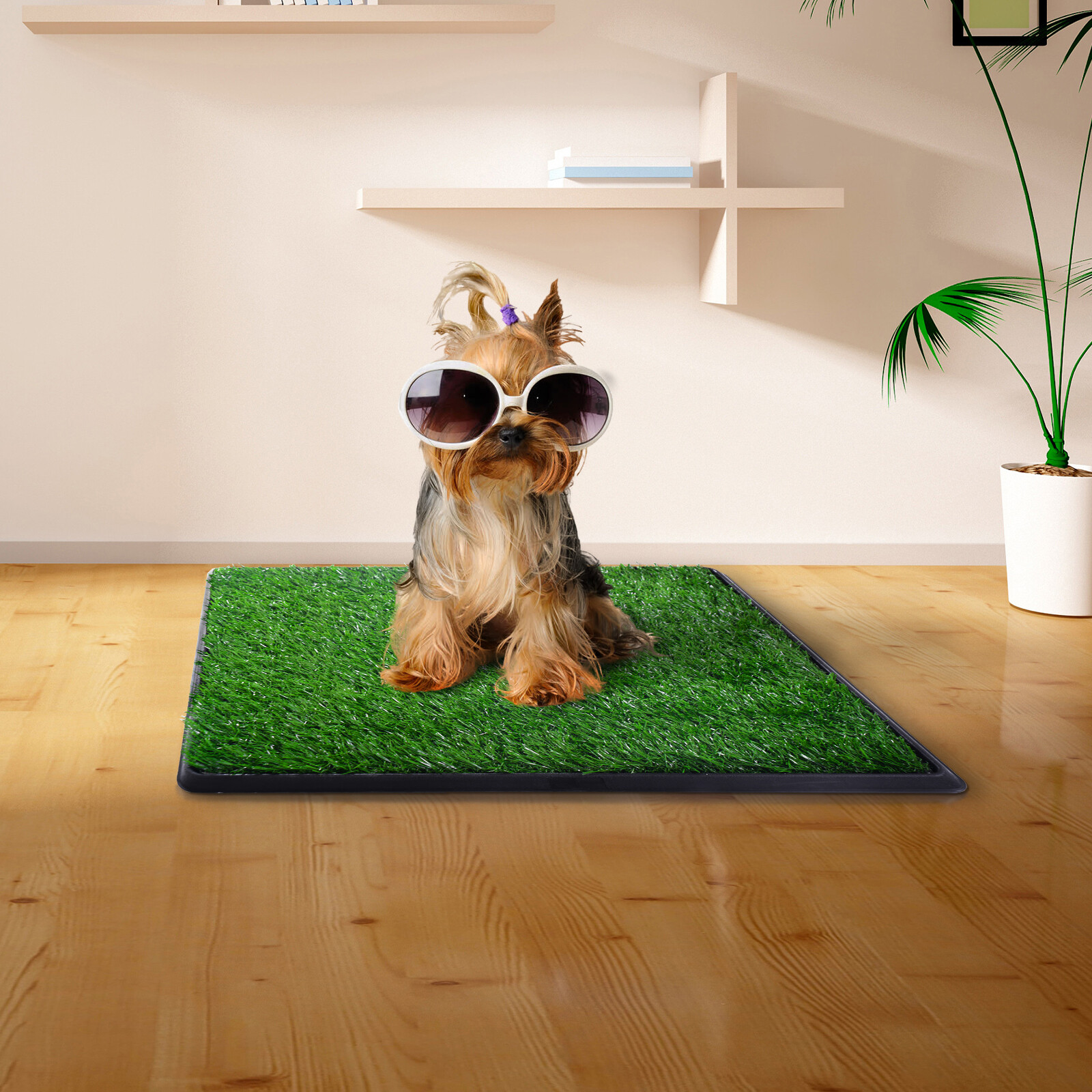 New Puppy Dog Pet Potty Training Pee Pad Mat Tray Grass House Toilet With tray