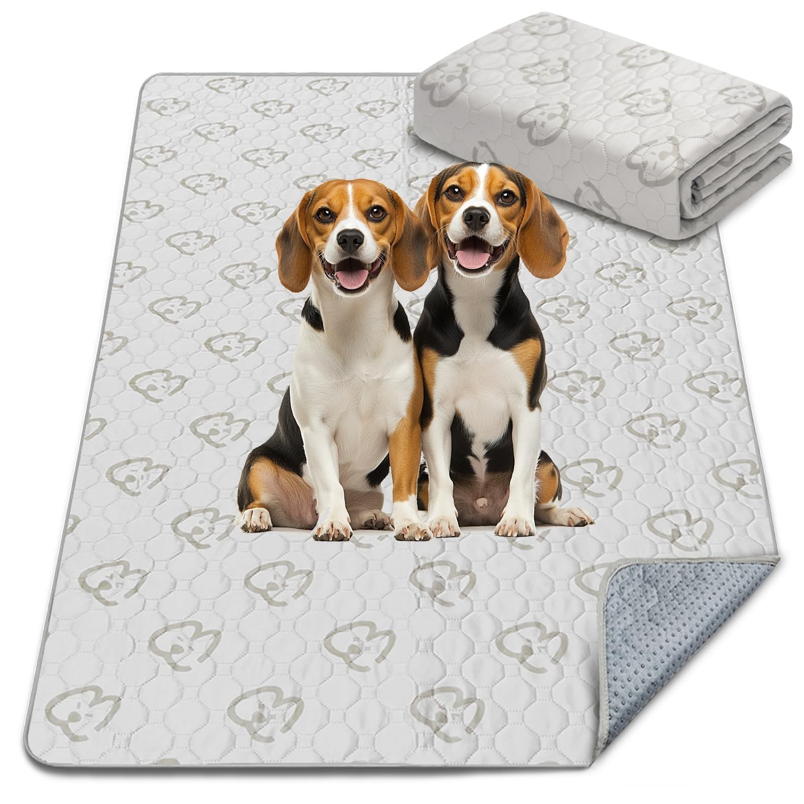 Super Absorbent Washable Dog Pee Pads 43″ x 71″ – Non-Slip, Machine Washable, Fi