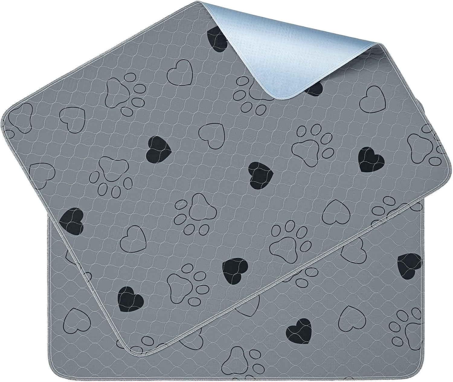 Washable Dog Pee Pads, 2 Pack, Reusable Dog Pads, 60 x 48 Inches, XXL, Waterproo