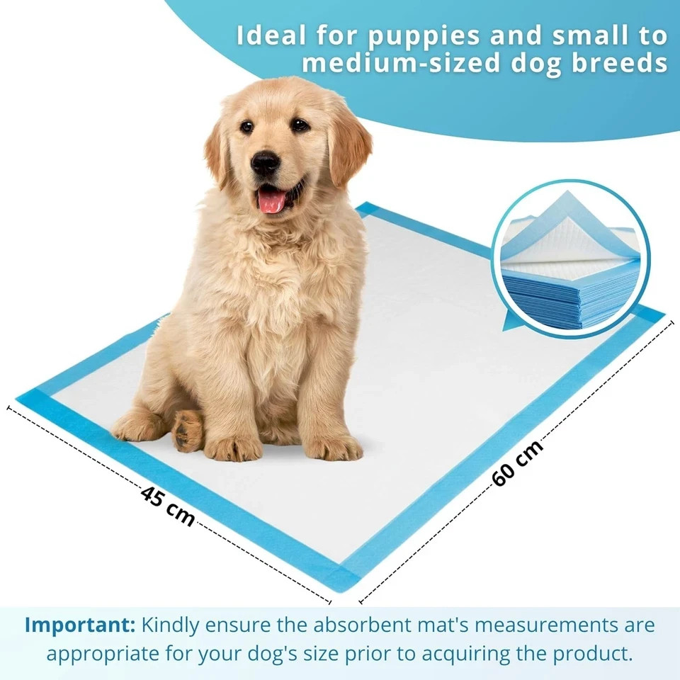 100 Large Puppy Training Trainer Train Pads Toilet Pee Wee Poo Dog Pet Cat Mats