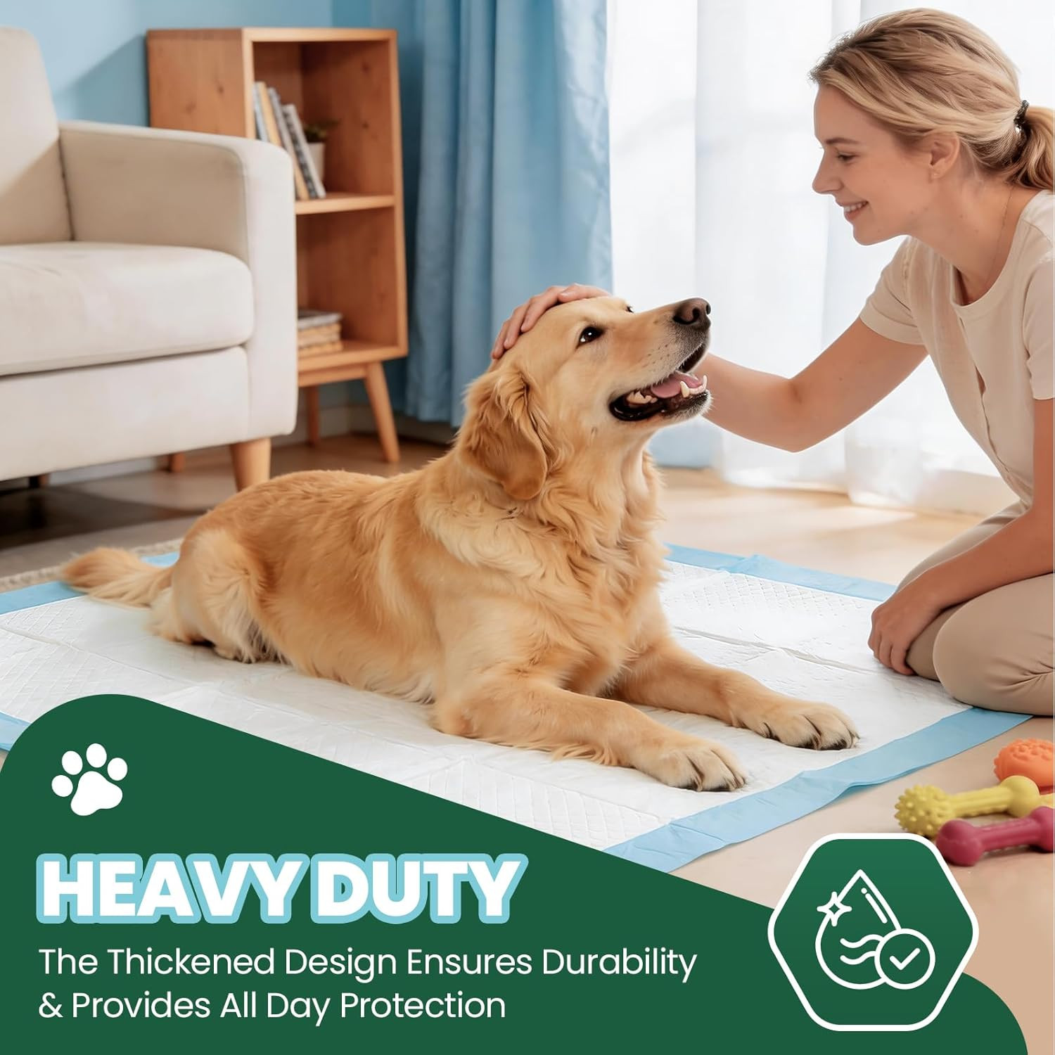 50 Pack Dog Pee Pads, 30″X36″ Great Value Puppy Pads XL, Pee Pads for Dogs Cats