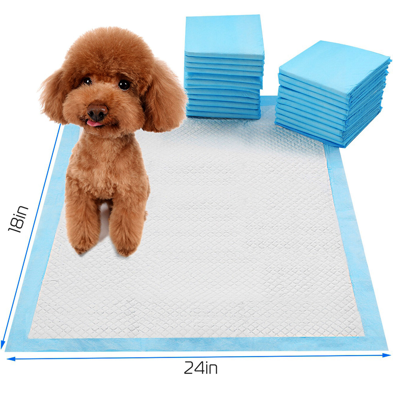 50PCS House Dog Training Pads 24×18″ Dog Pee Pads Puppy Underpads House Training